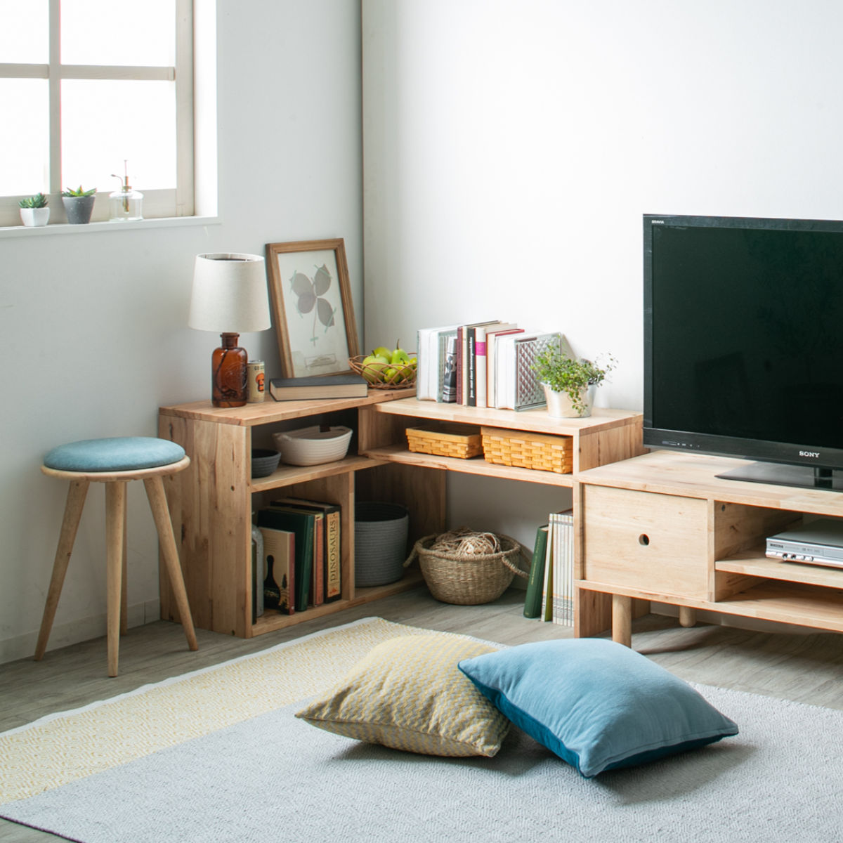 天然木無垢材のコーナーテレビボードのおすすめ人気商品一覧 通販