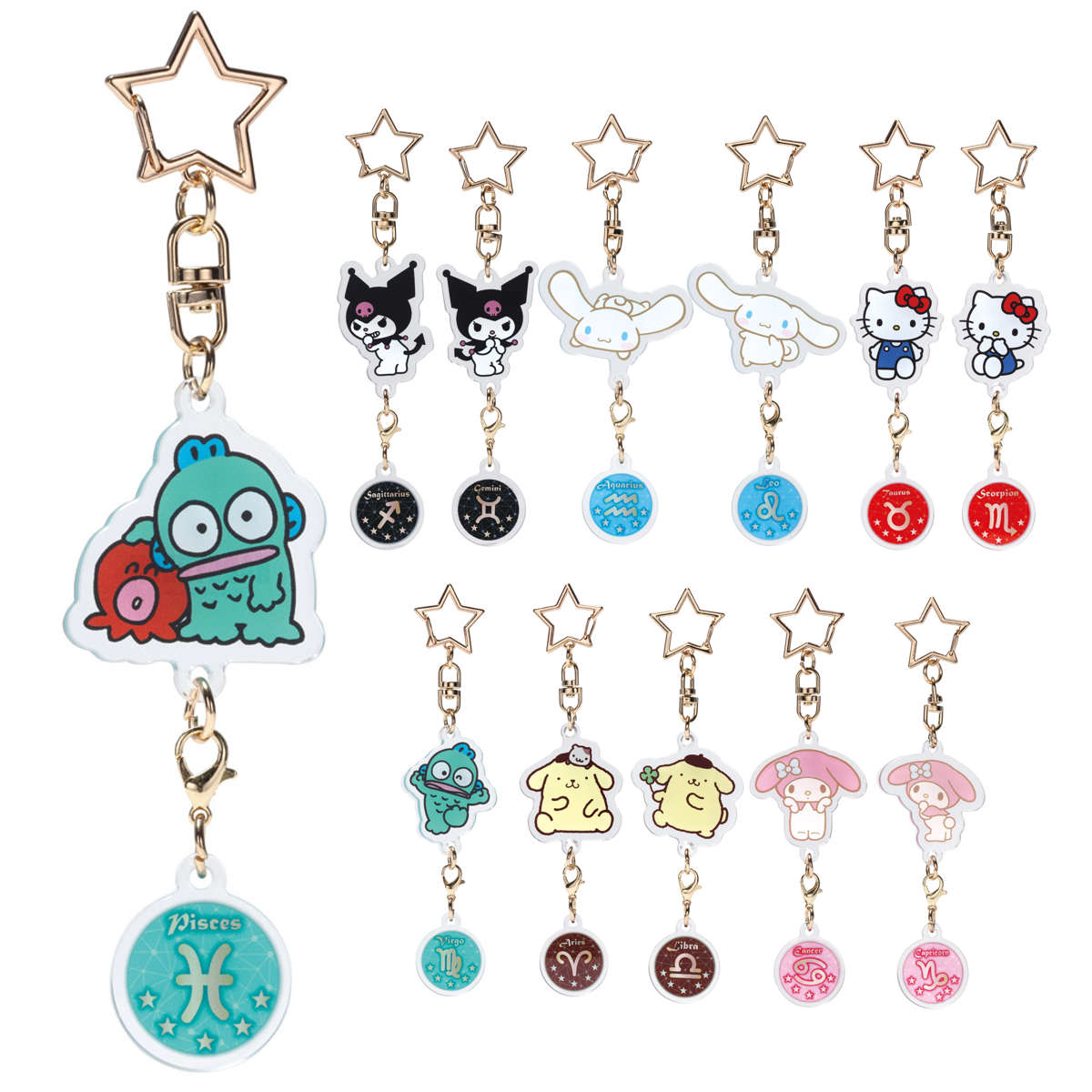 スケーター キーホルダー アクリル 星座キーホルダー サンリオ （ クロミ シナモロール ハローキティ ハンギョドン ポムポムプリン マイメロディ  キャラクター ） : お弁当グッズのカラフルボックス - 通販 - Yahoo!ショッピング