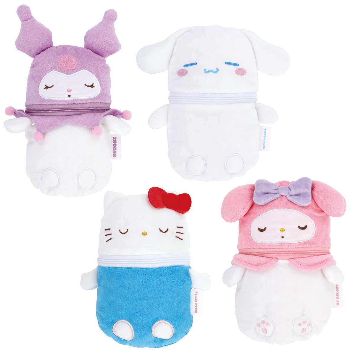 ポーチ 縦型 ぬいぐるみポーチ サンリオ （ クロミ シナモロール ハローキティ マイメロディ キャラクター ぬいぐるみ マスコット ）