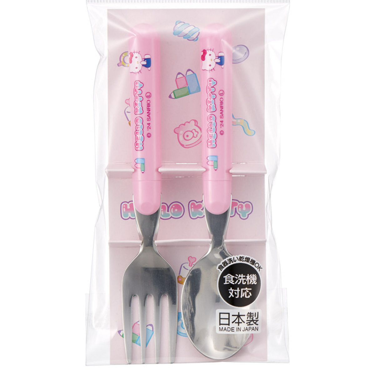 スケーター スプーン&フォークセット ハローキティ マシュグミ