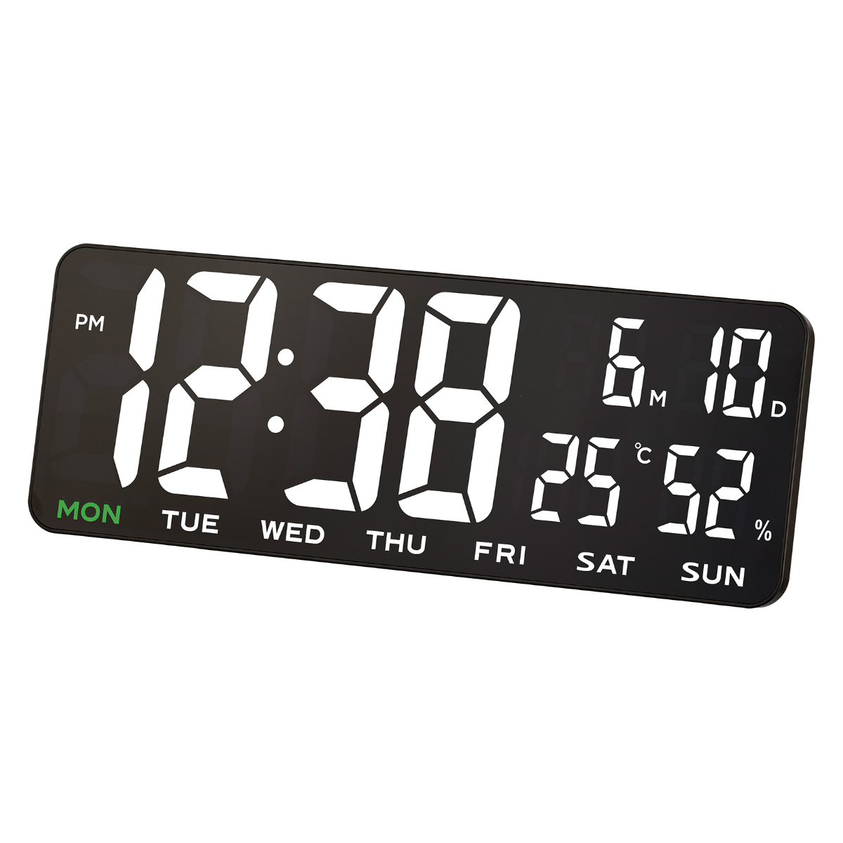 ノア精密 置き時計 ホワイトアワー 置掛兼用 デジタル時計 LED MAG 温