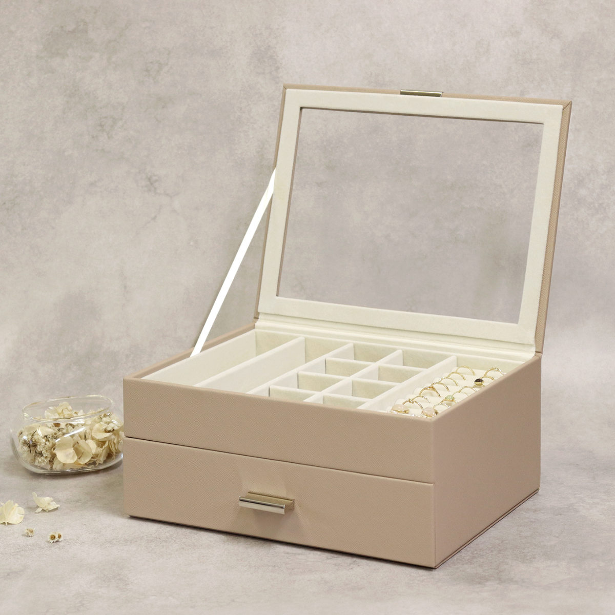 アクセサリーケース ジュエリーボックス Asha 2段 （ 収納 ジュエリー