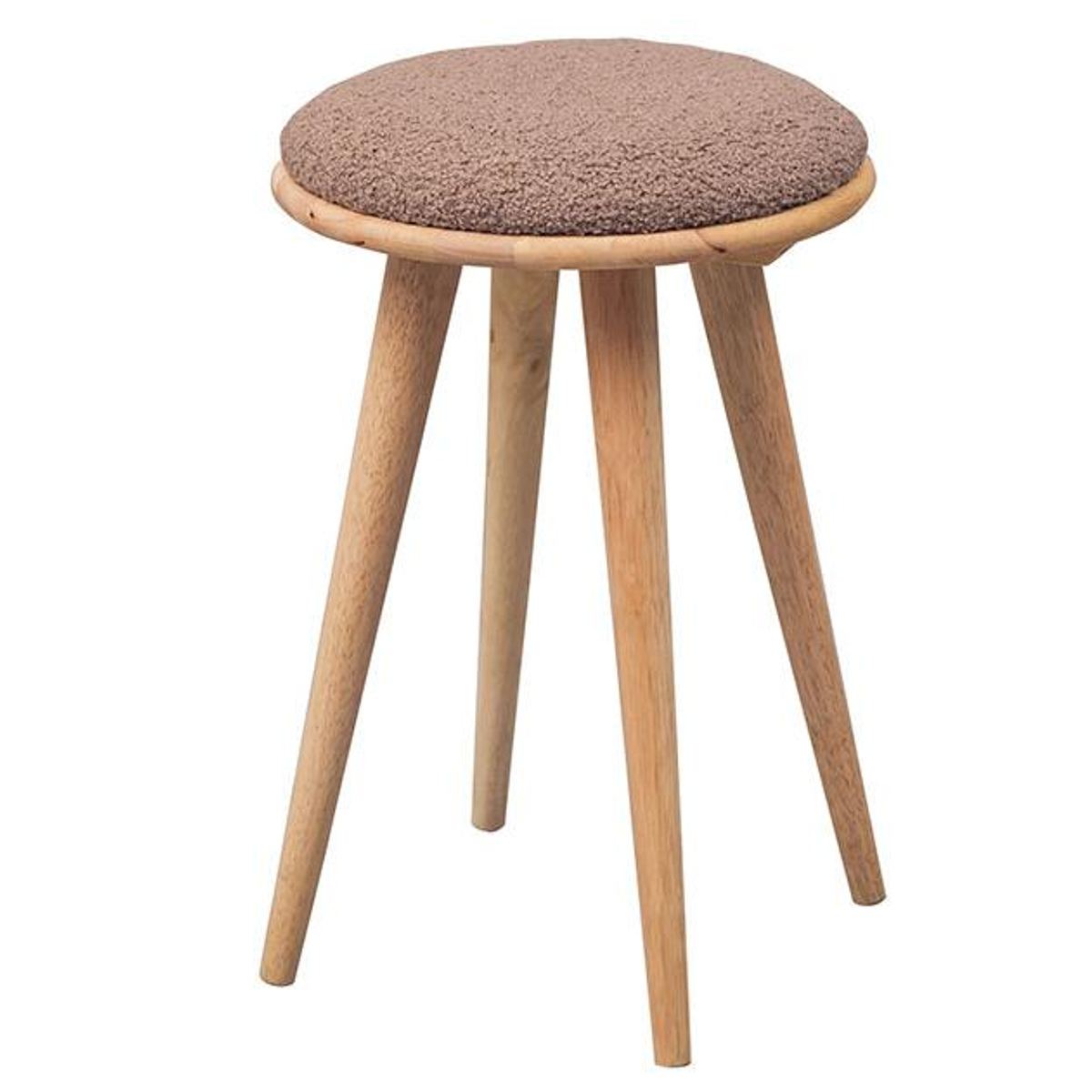 スツール 高さ50cm 円型 置きクッション 起毛生地 ボア生地 ラウンド