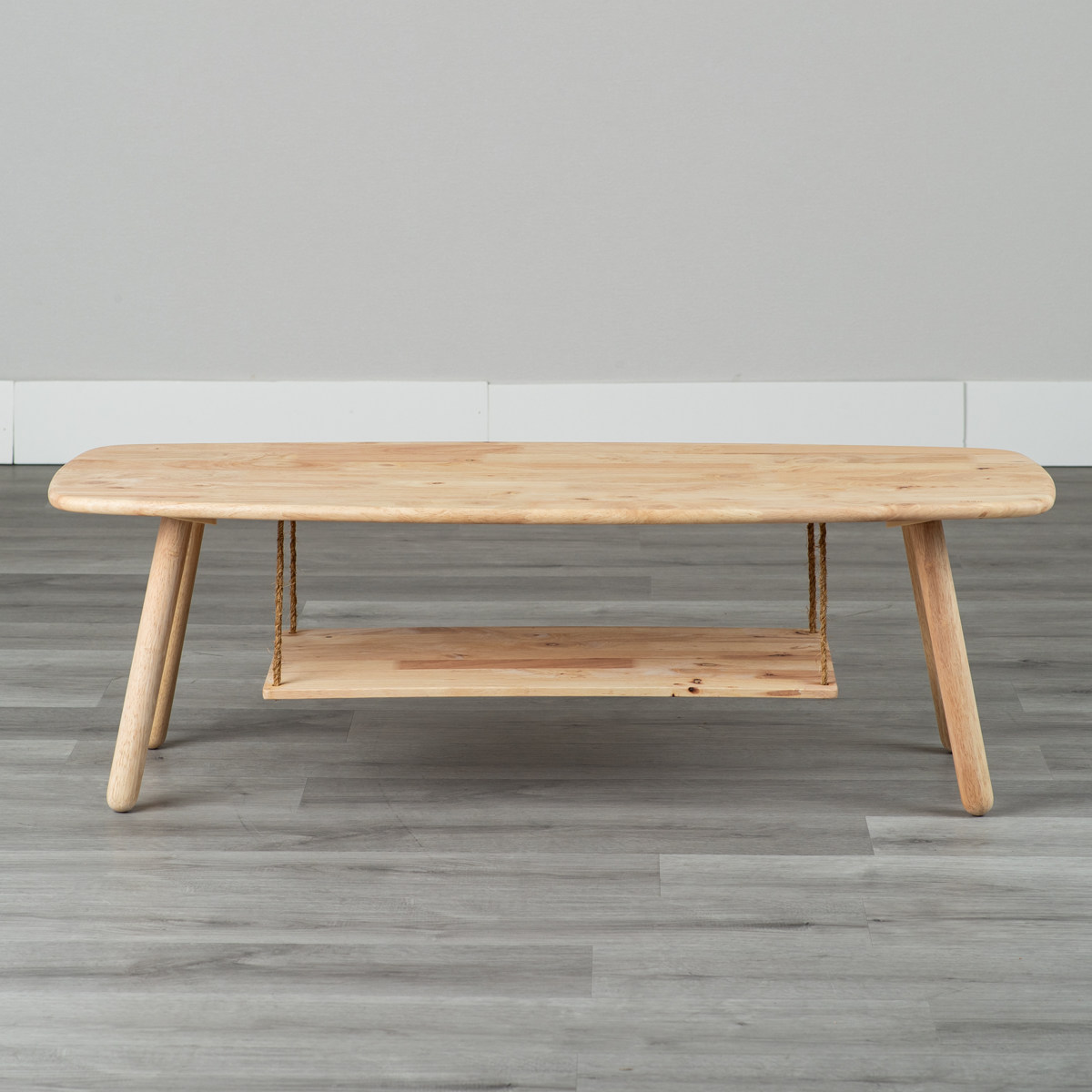 リビングテーブル 幅120cm 収納棚付 センターテーブル NATURAL