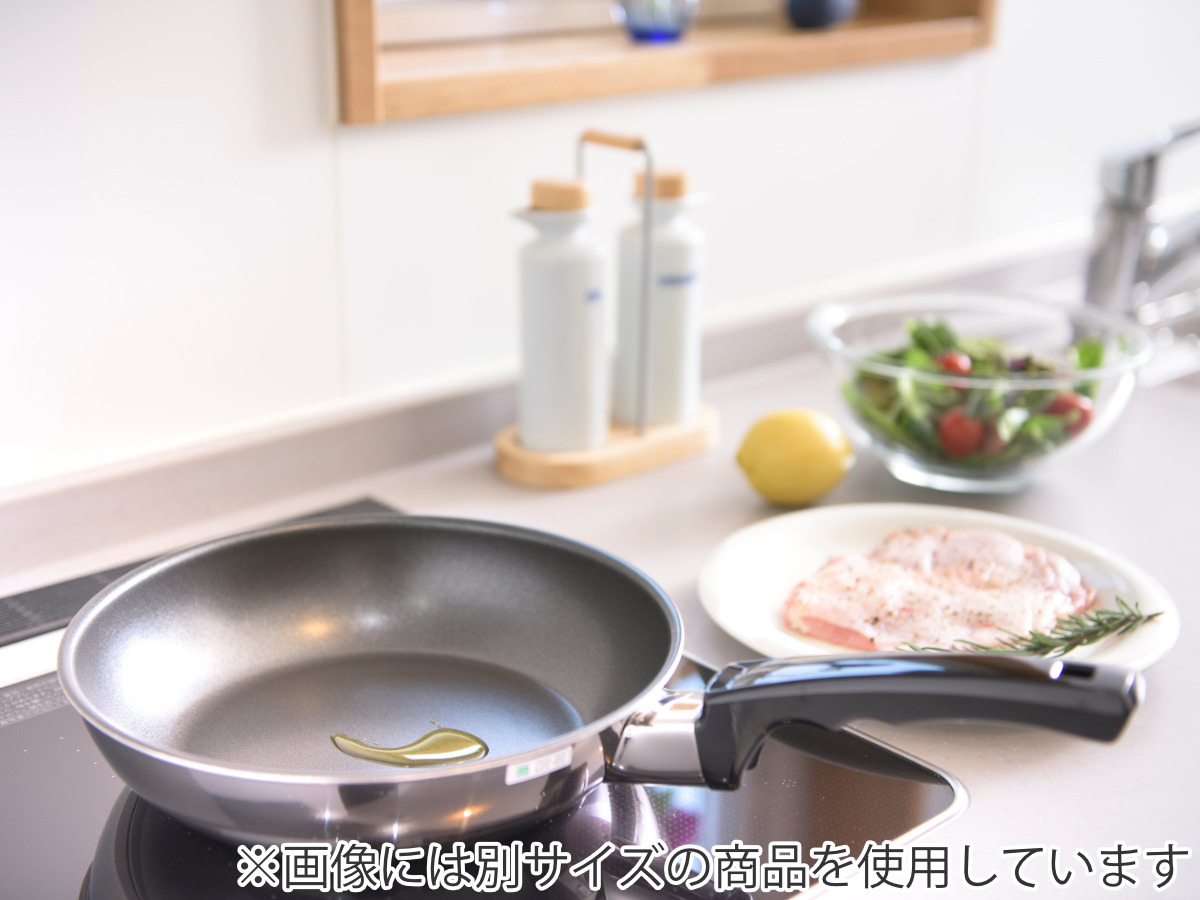フライパン 24cm IH対応 フライパンDX フジノス 日本製 （ ガス火対応 アルミ ステンレス ふっ素加工 フッ素加工 ）の画像
