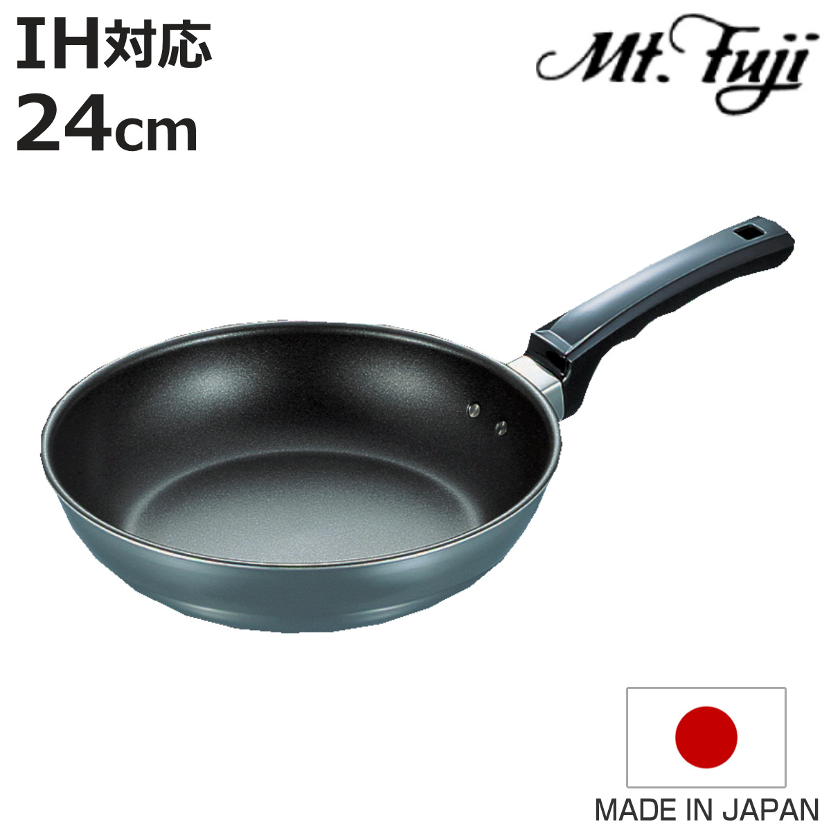 フライパン 24cm IH対応 フライパンDX フジノス 日本製 （ ガス火対応 アルミ ステンレス ふっ素加工 フッ素加工 ）