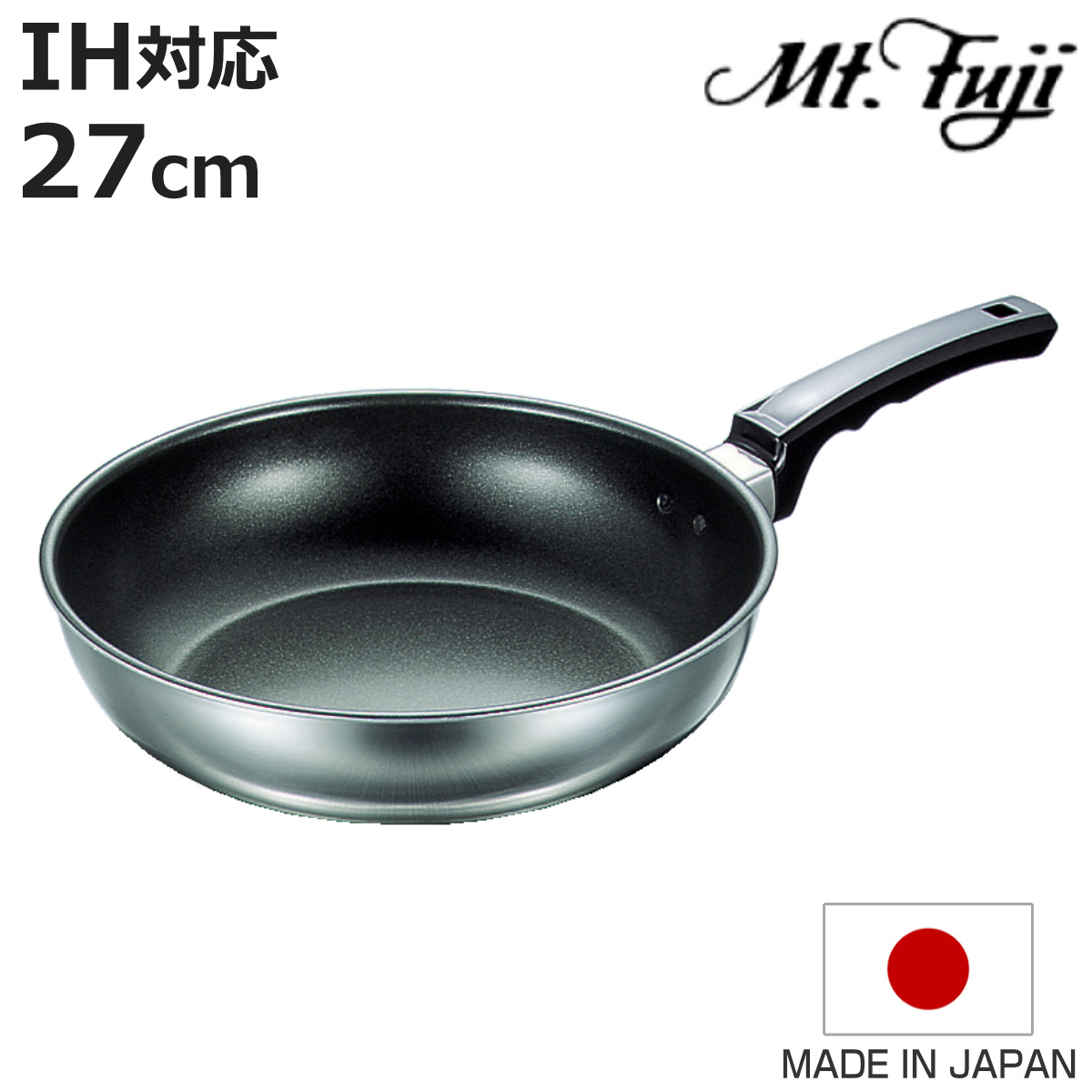 いため鍋 27cm IH対応 いため鍋DX フジノス 日本製 深型フライパン （ 炒め鍋 ガス火対応 アルミ ステンレス ふっ素加工 フッ素加工 ）