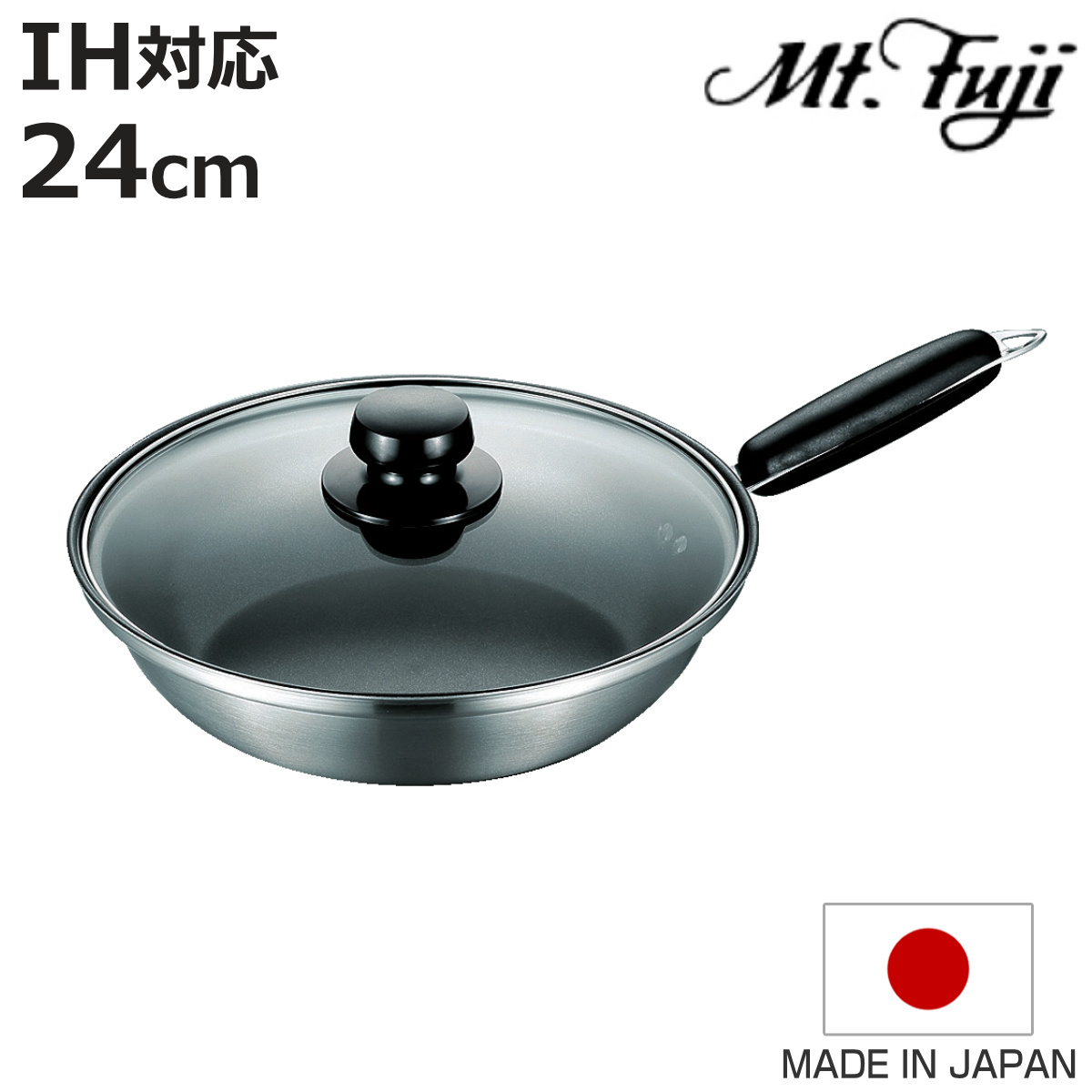 ブランド登録なし - マルチ食麺麭 24珊 IH相応う エレックマスターライト ミさけび声 玻璃蓋付き添い人 ステンレス鋼製 日本製 フジノス （ 屁っ放り火相応う フライパン 炒め鍋 軽銀 ステンレス鋼 ） 鍋、グリル-キッチン、日用品、文具-調理器具
