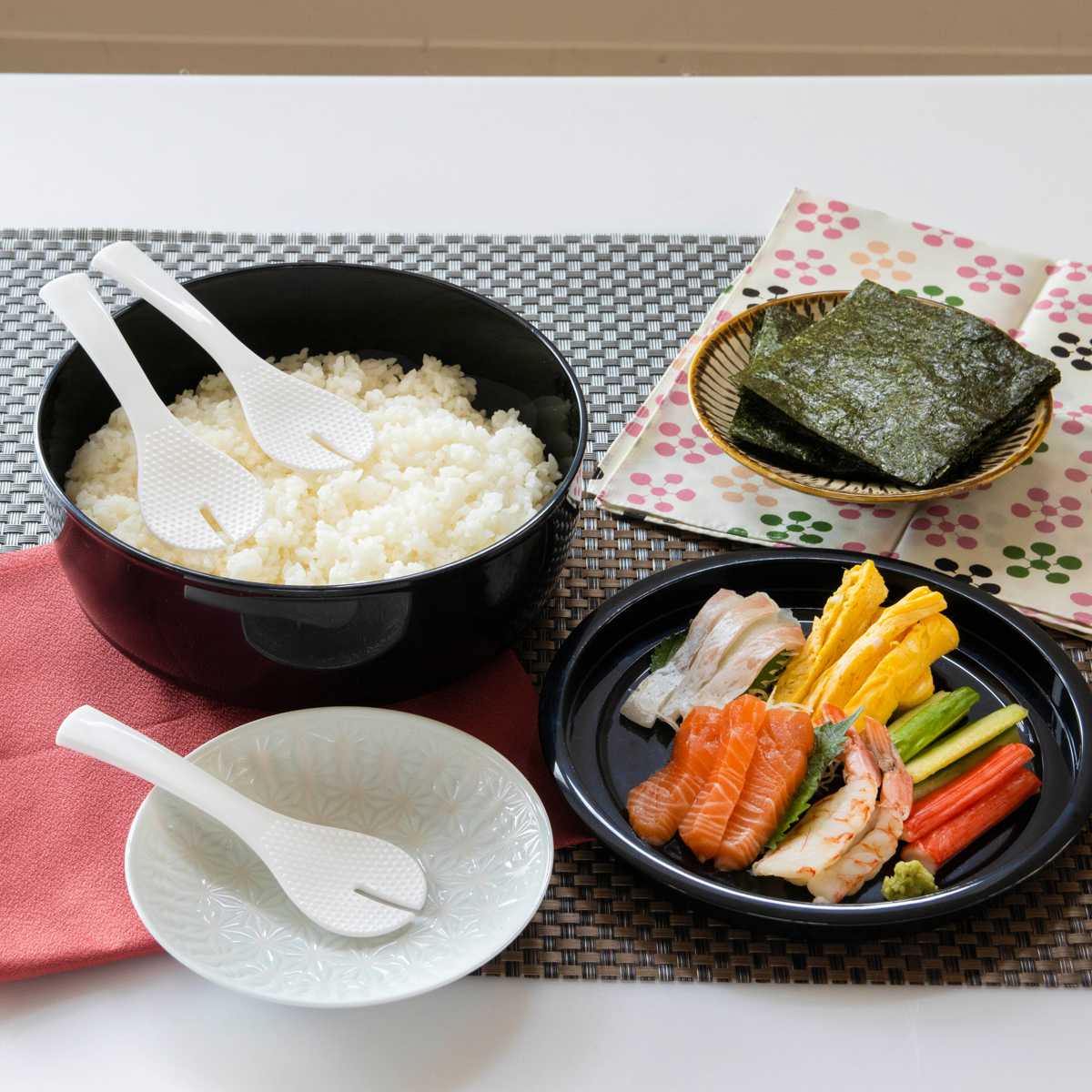 パール金属 寿司桶 すしパーティー プラスチック 手巻き寿司 5点セット