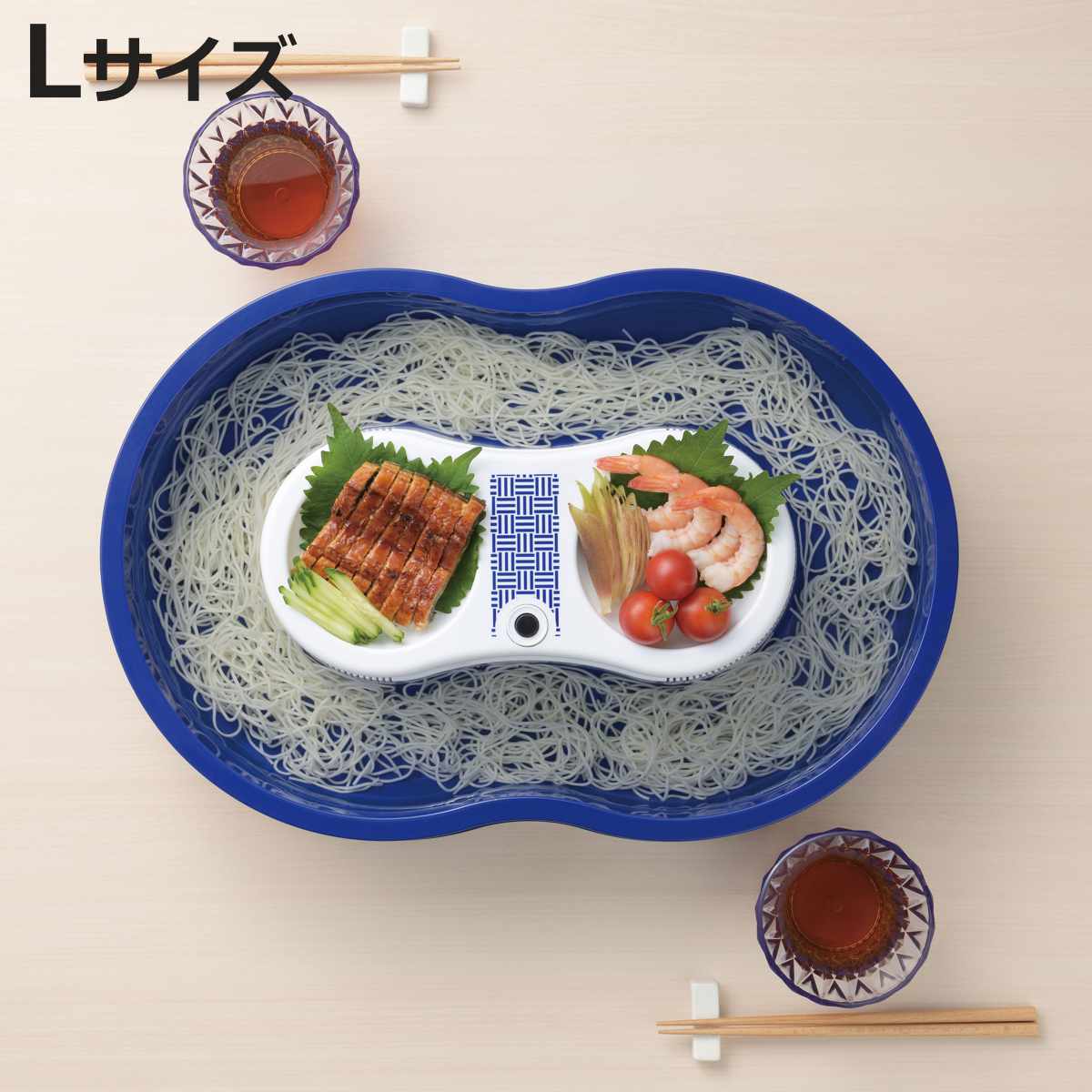 パール金属 流しそうめん器 真珠乃涼 電池式 そうめん流し器 L