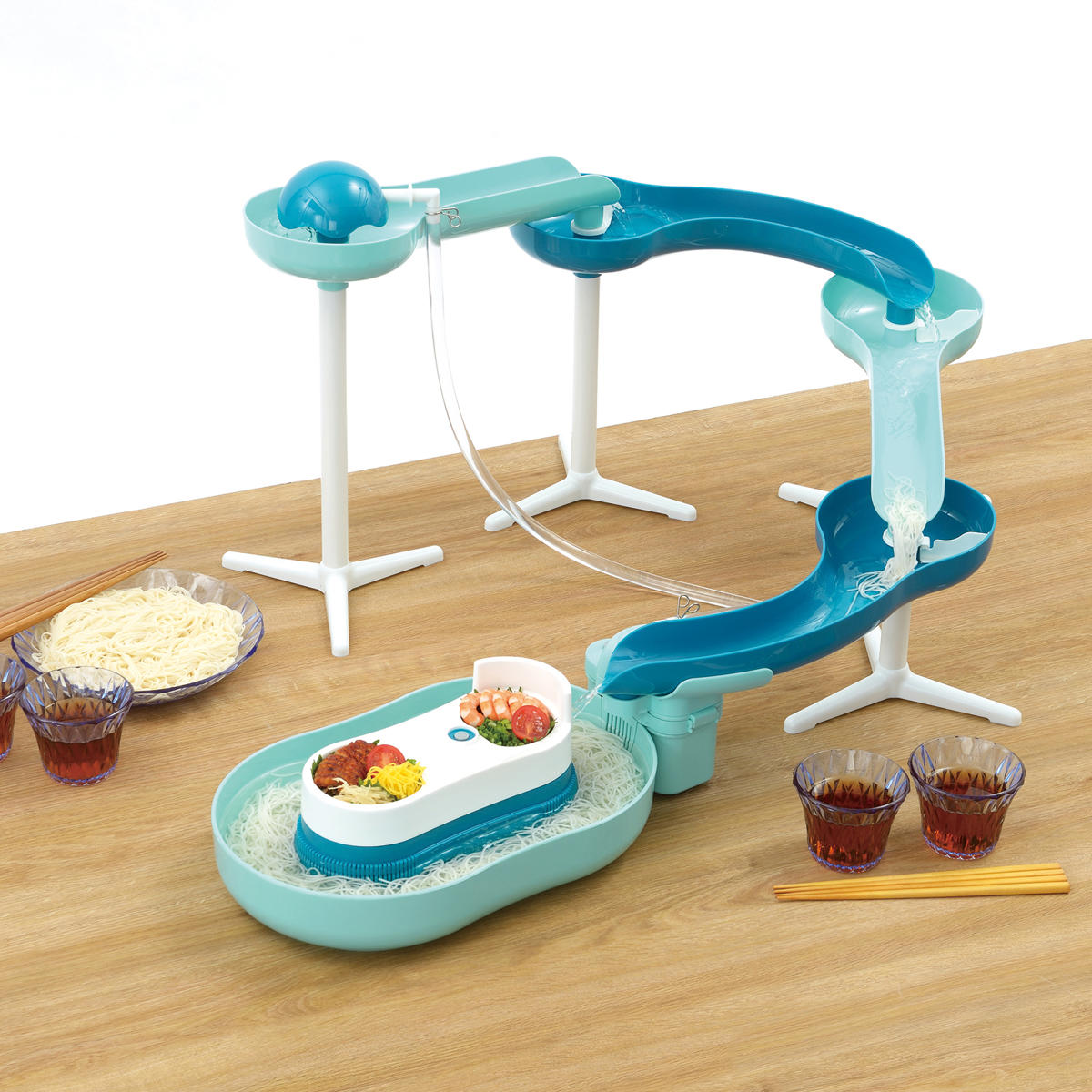 パール金属 流しそうめん器 流麺 スライダーそうめん流し器 ミント