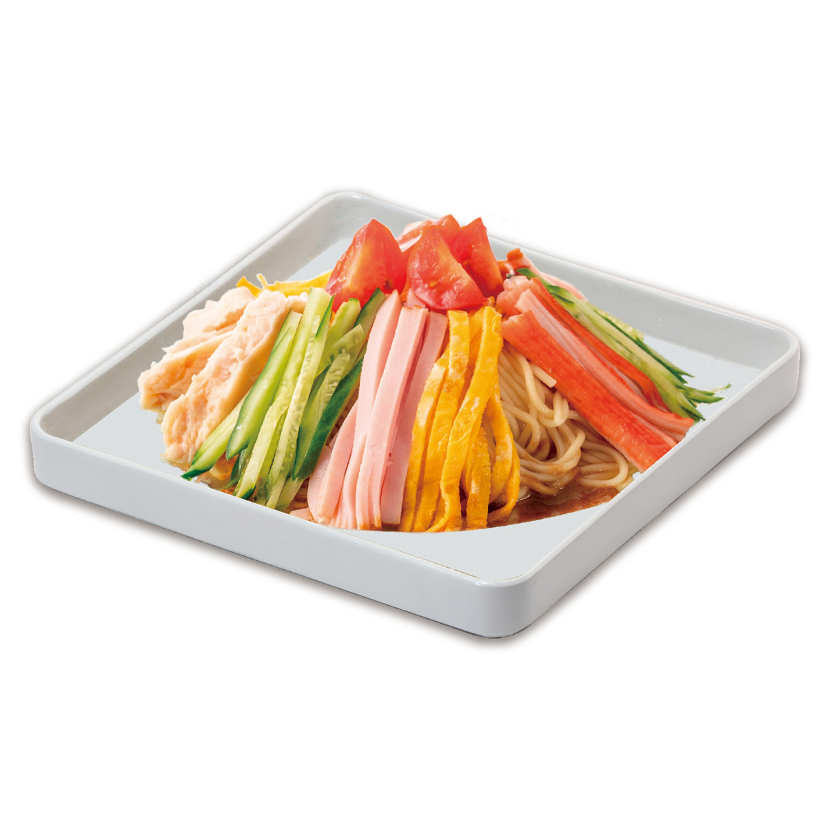 パール金属 そば皿 涼味家 陶器製 角 竹製すのこ付き （ 麺皿 そうめん