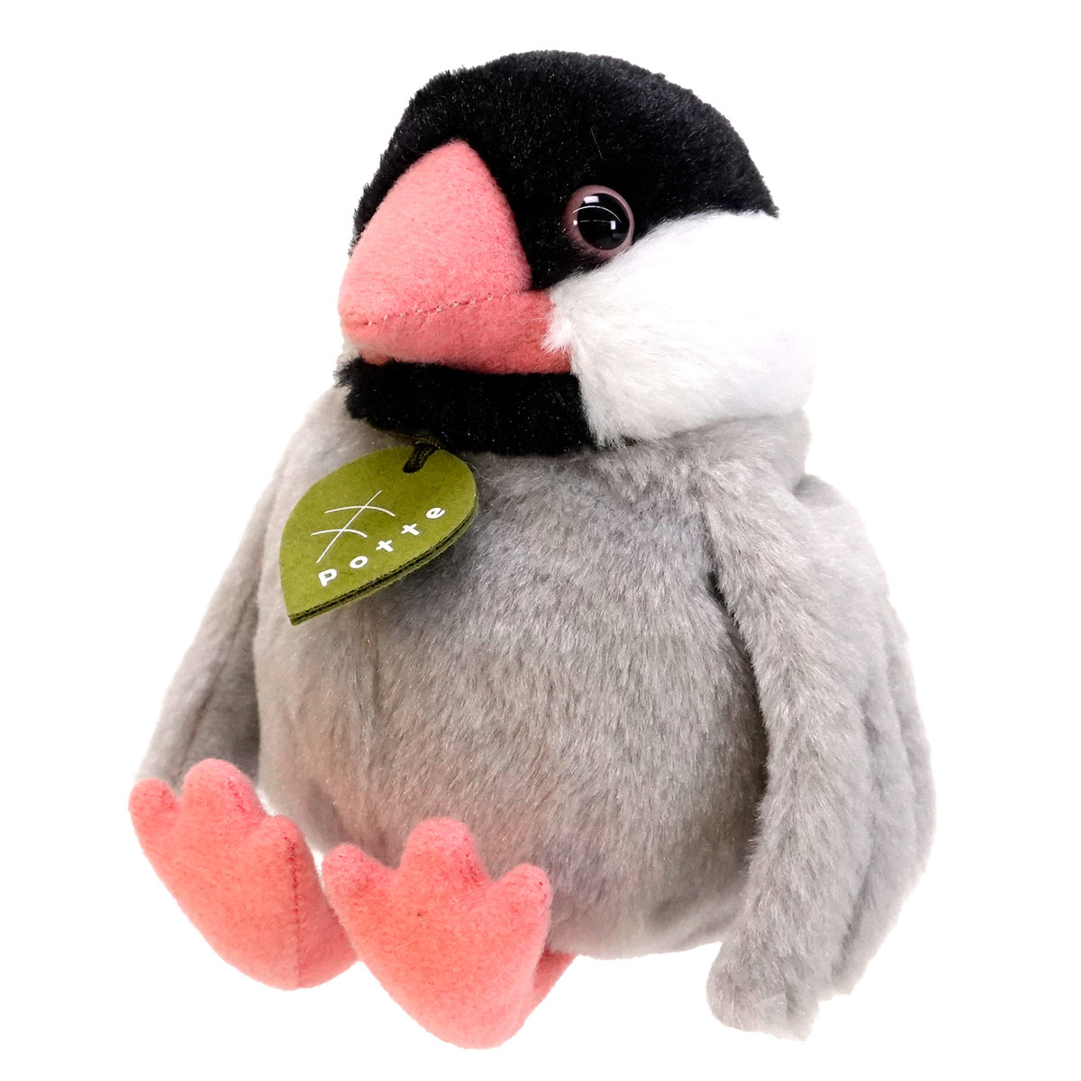ぬいぐるみ potte 文鳥 （ ヌイグルミ 動物 小鳥 とり 手のひらサイズ ふわふわ 雑貨 インテリア アニマル プレゼント かわいい ）