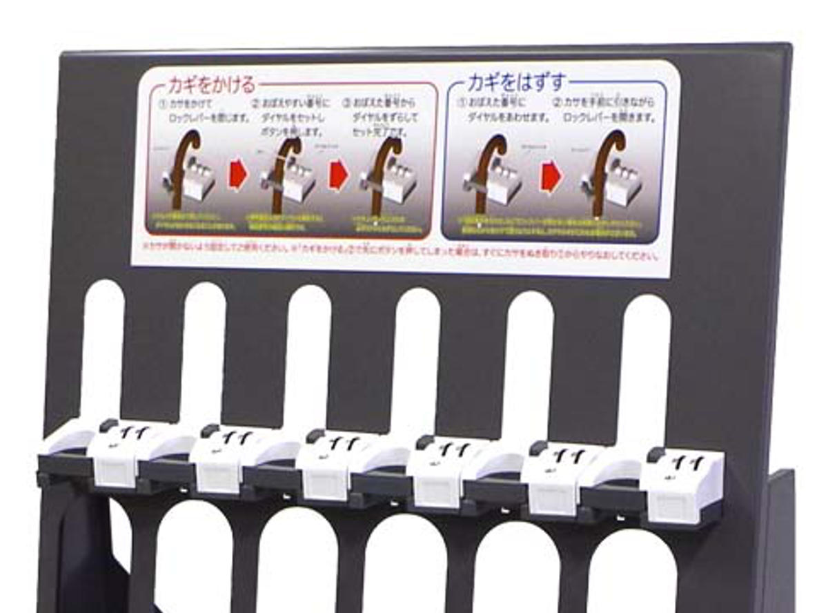 傘立て 6本 鍵付き ダイヤル錠 スリム （ 法人限定 傘たて 傘立 カサ立て アンブレラスタンド キャスター付き ダイヤル ロック ）_5