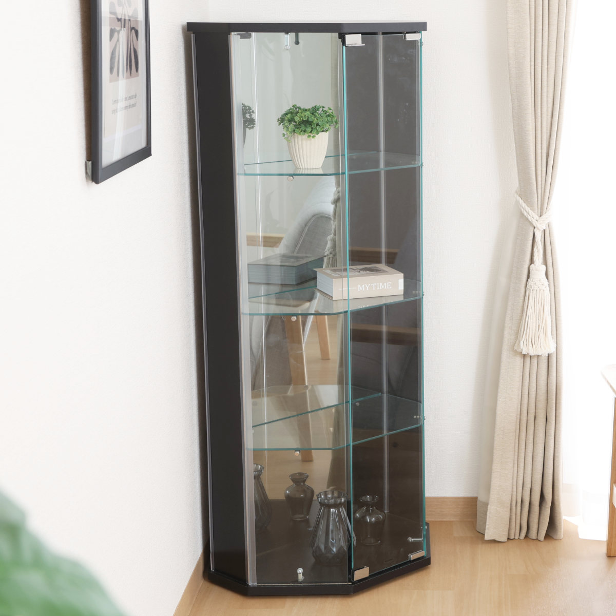 不二貿易（Fuji Boeki） ガラスコレクションケース コーナータイプ 幅