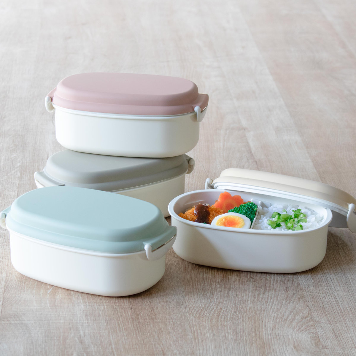 やさしい彩どり 弁当箱 520ml やさしい彩 小判バックルL （ お弁当箱