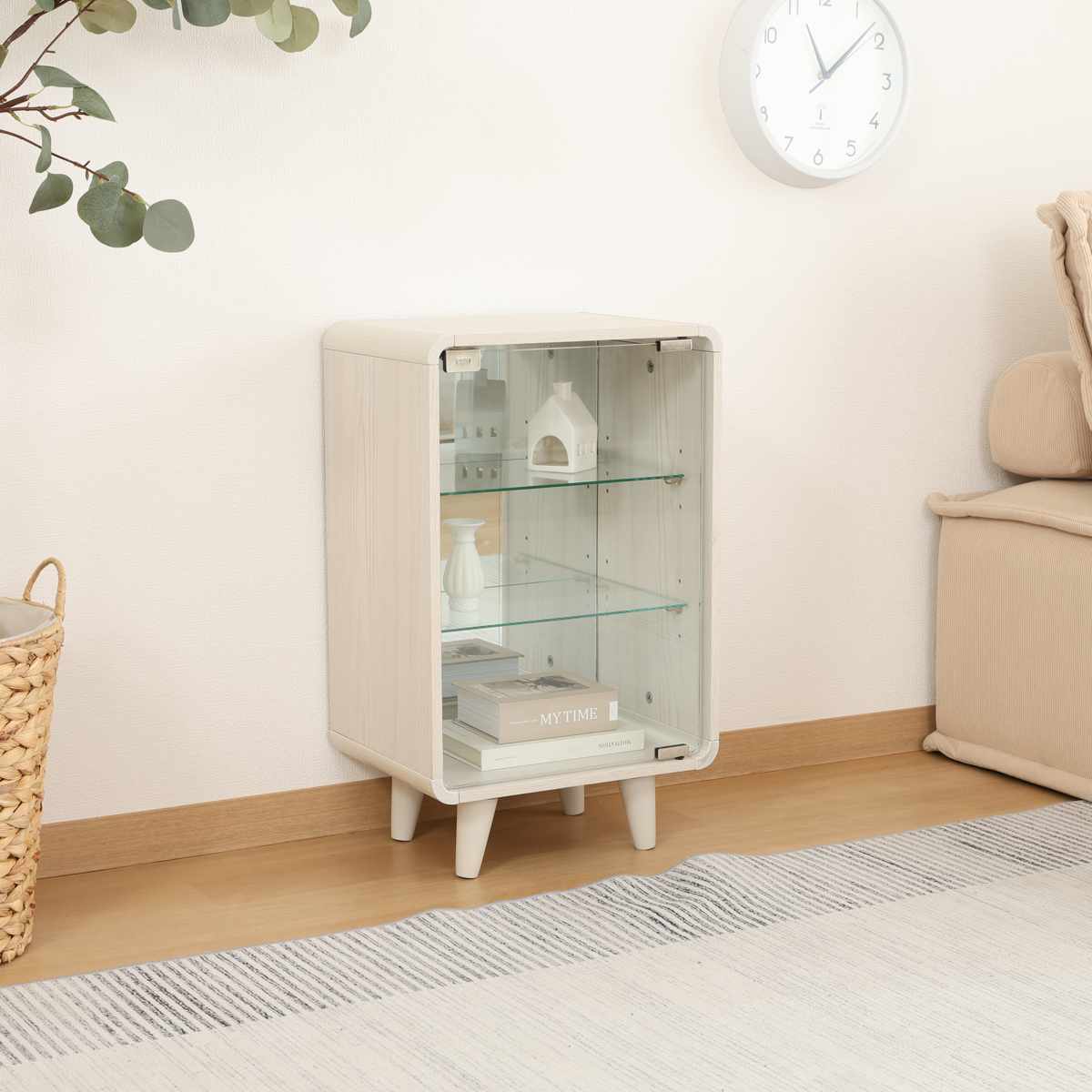 不二貿易（Fuji Boeki） コレクションシェルフ 幅36cm 3段 ガラス扉