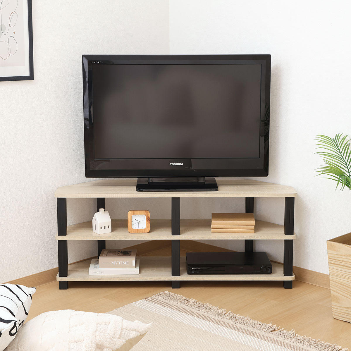 コーナーテレビ台 幅100cm 工具不要 FI...の詳細画像5