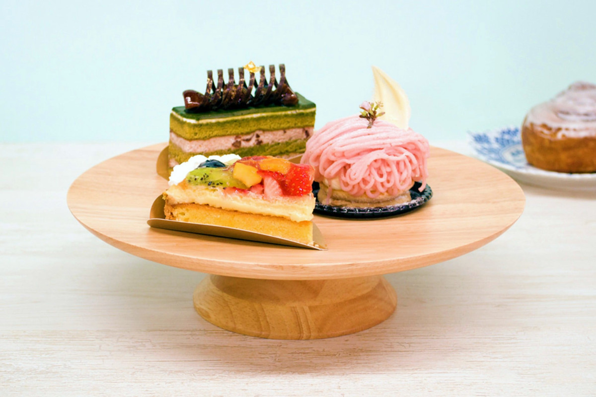 ケーキスタンド S 直径20cm （ 木製 皿 お皿 プレート デザート ケーキ