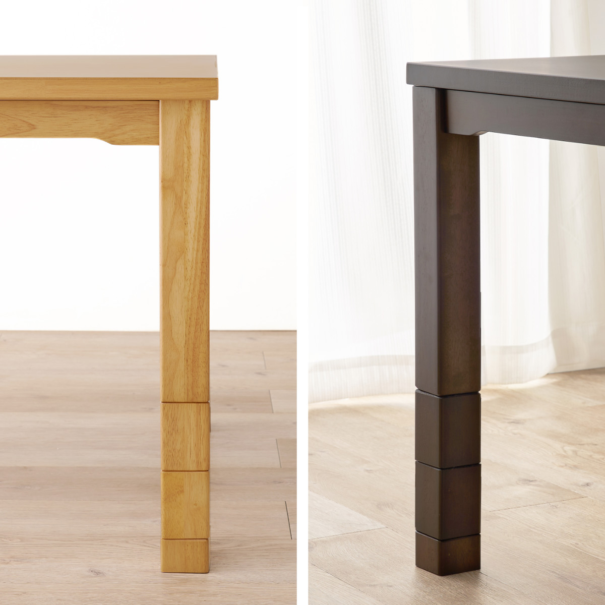 HAGiHARA（萩原） ダイニングこたつ 継脚 幅80cm こたつテーブル