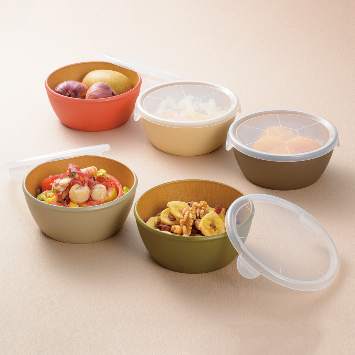 カノー ボウル earth color 抗菌 ラップフリーボウル （ BPAフリー