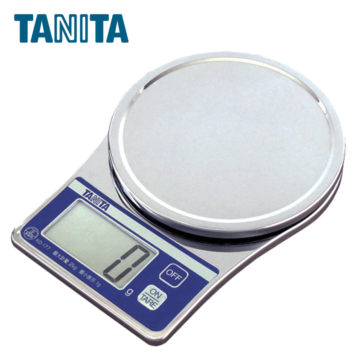 TANITA（タニタ） キッチンスケール 2kg 薄型 デジタル クロムメッキ