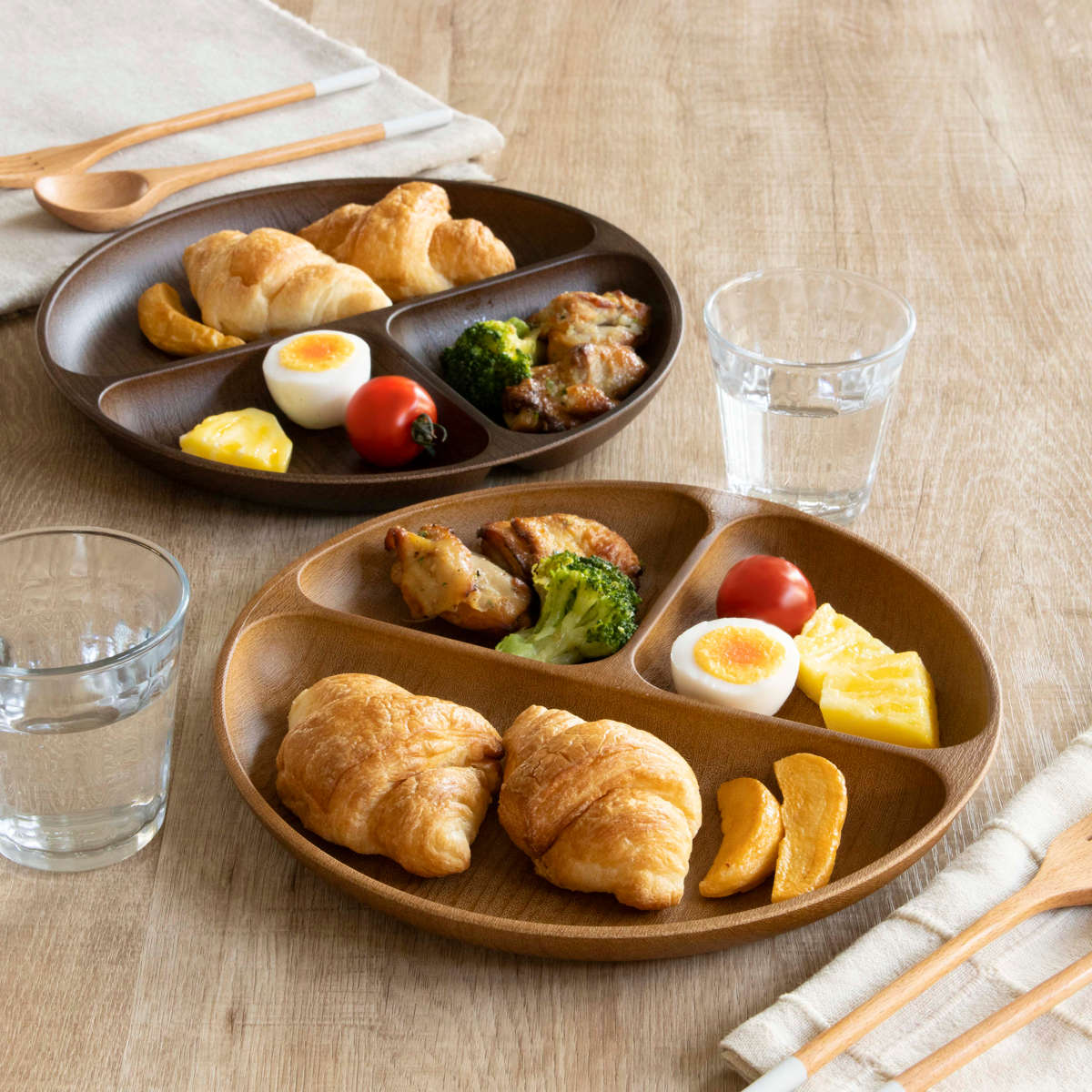 カノー ランチプレート Woody （ 電子レンジ対応 食洗機対応 日本製