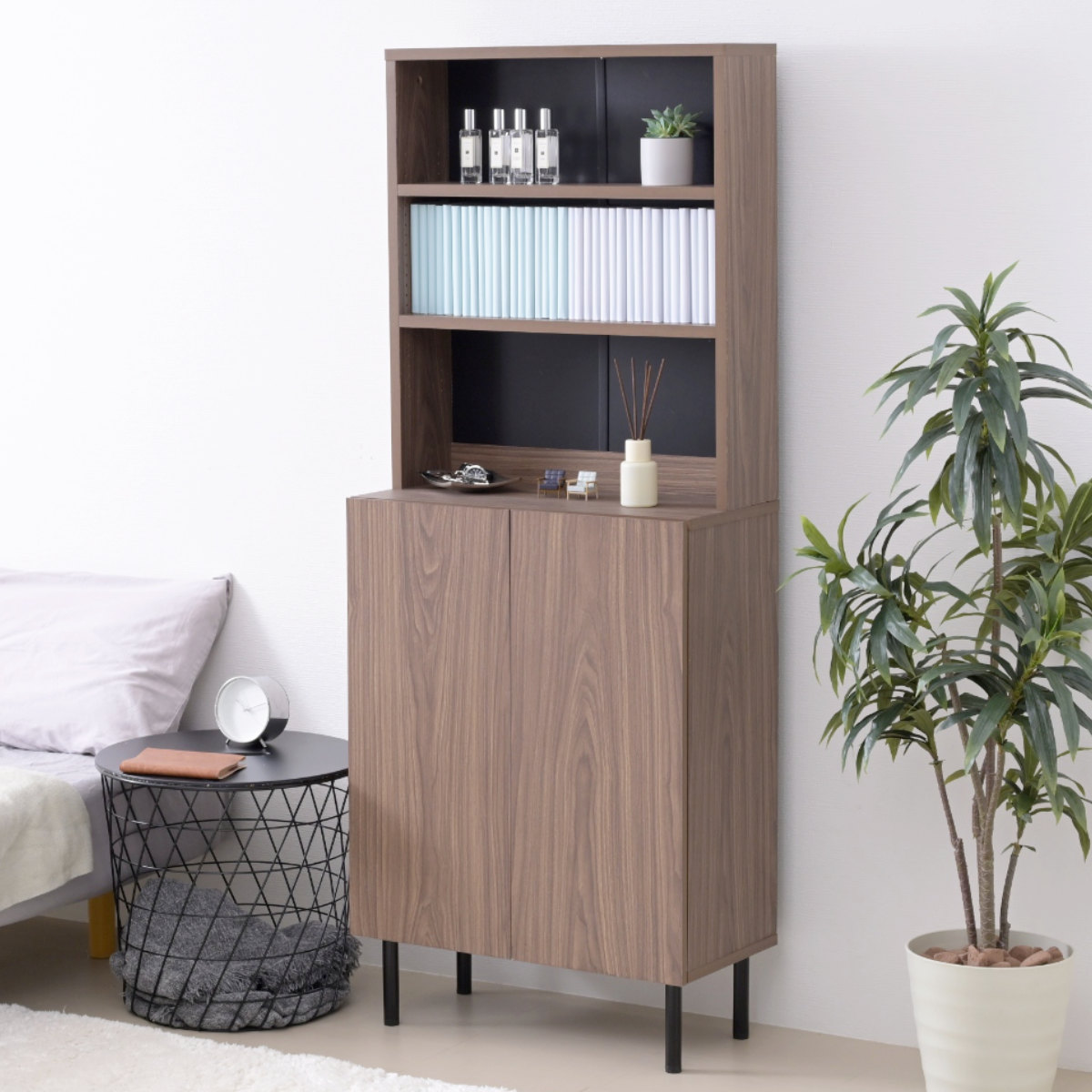 JK-PLAN（ジェイケイ・プラン） 本棚 幅60cm キャビネット ハイタイプ