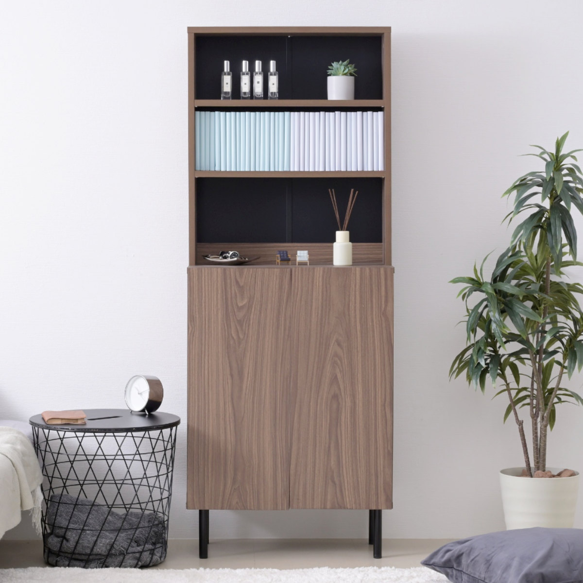 JK-PLAN（ジェイケイ・プラン） 本棚 幅60cm キャビネット ハイタイプ