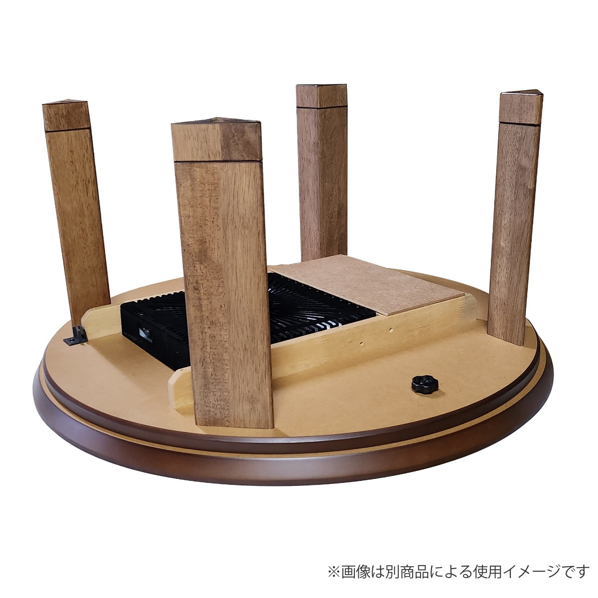 こたつテーブル 継ぎ脚 円型 直径80cm マリン （ こたつ テーブル リビングテーブル ローテーブル 丸 円形 高さ調節 36cm 40cm 継ぎ足 コタツ 天然木 木製 ）の画像