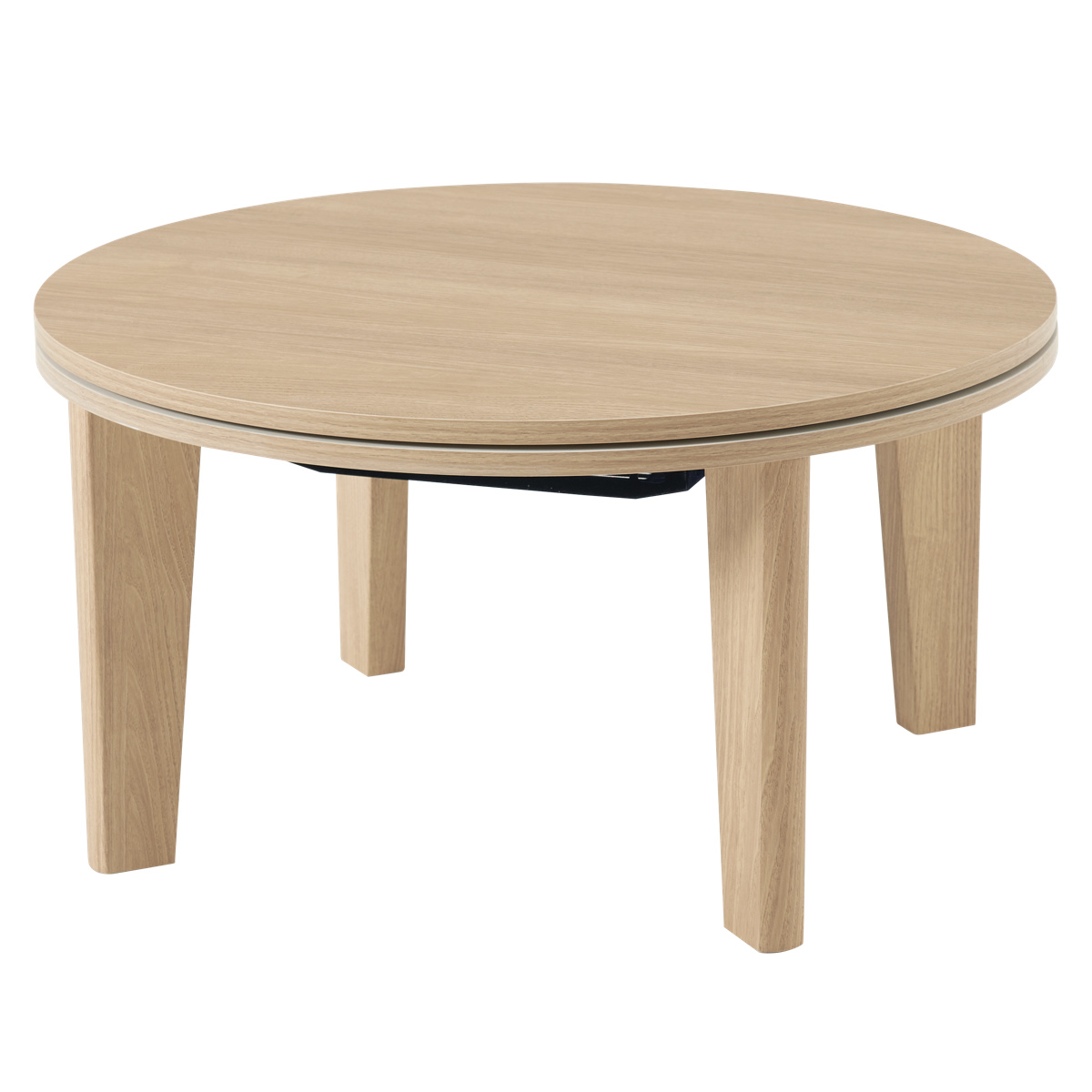 HAGiHARA（萩原） こたつテーブル 円型 直径68cm 大理石調 木目調