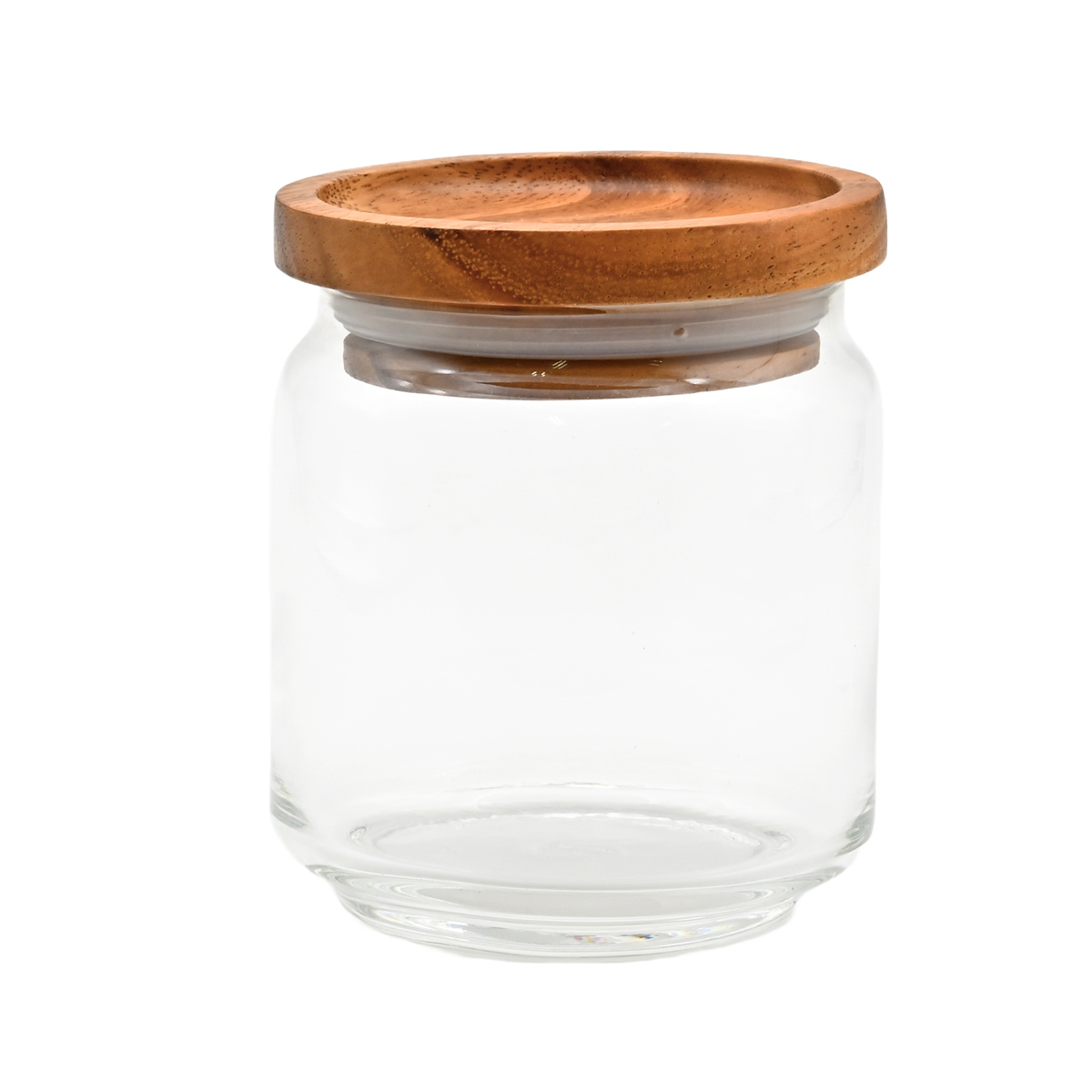 保存容器 ガラスジャー 500ml 天然木 アカシア （ キャニスター 保存瓶