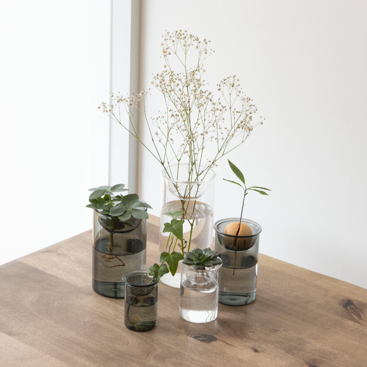 花瓶 MINI BULB VASE 水栽培ガラスベース 8.5cm 水耕栽培 （ 花器