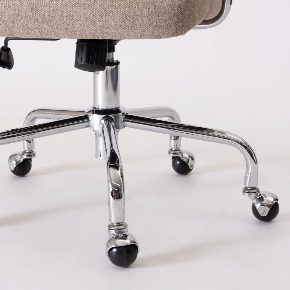 form オフィスチェア 昇降式 座面高44〜51cm デスクチェア エルダー （ ワークチェア パソコンチェア キャスター付き ラタン調 天然木 木製 肘掛け スチール ）_15