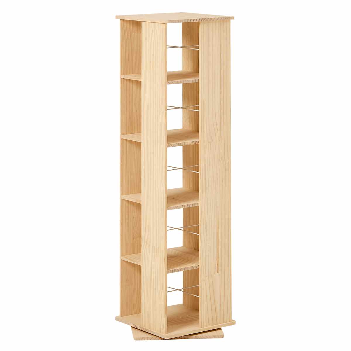 回転式 コミックラック 5段 幅46.5cm 完成品 パイン材 （ 本棚 ラック