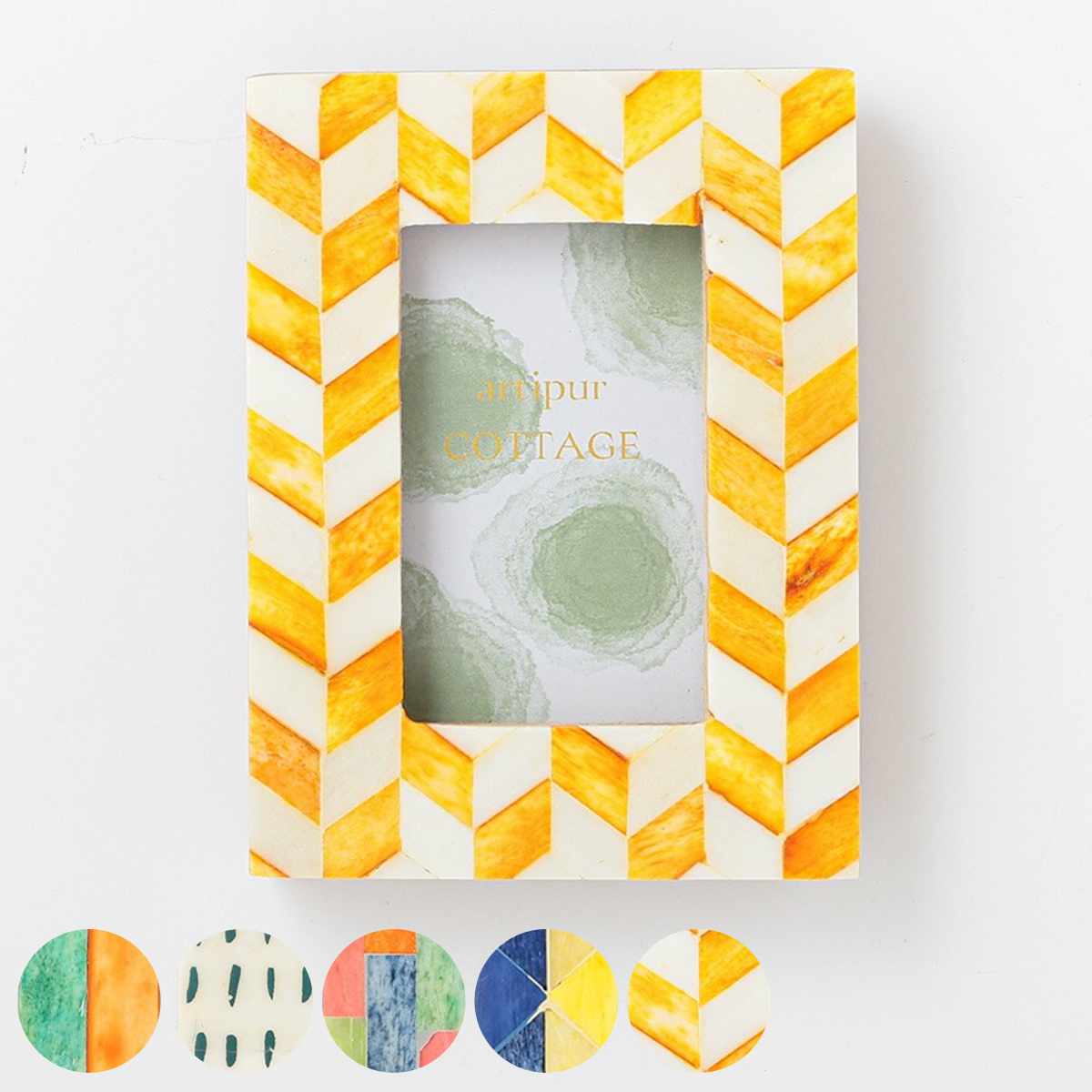 フォトフレーム ボーンミニフレーム S 名刺 チェキ キャメルボーン