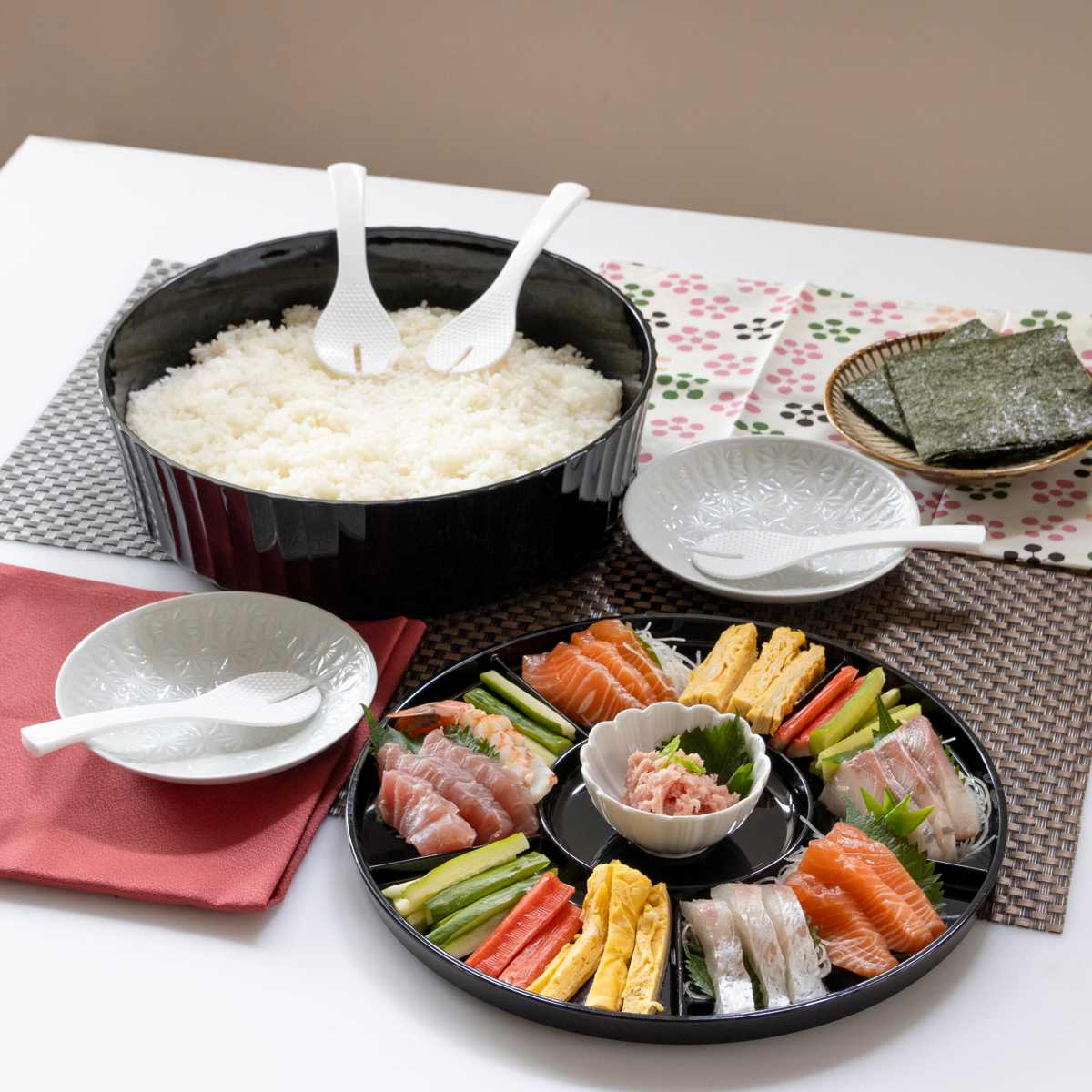 パール金属 寿司桶 おウチで楽しい プラスチック 手巻き・ちらし寿司