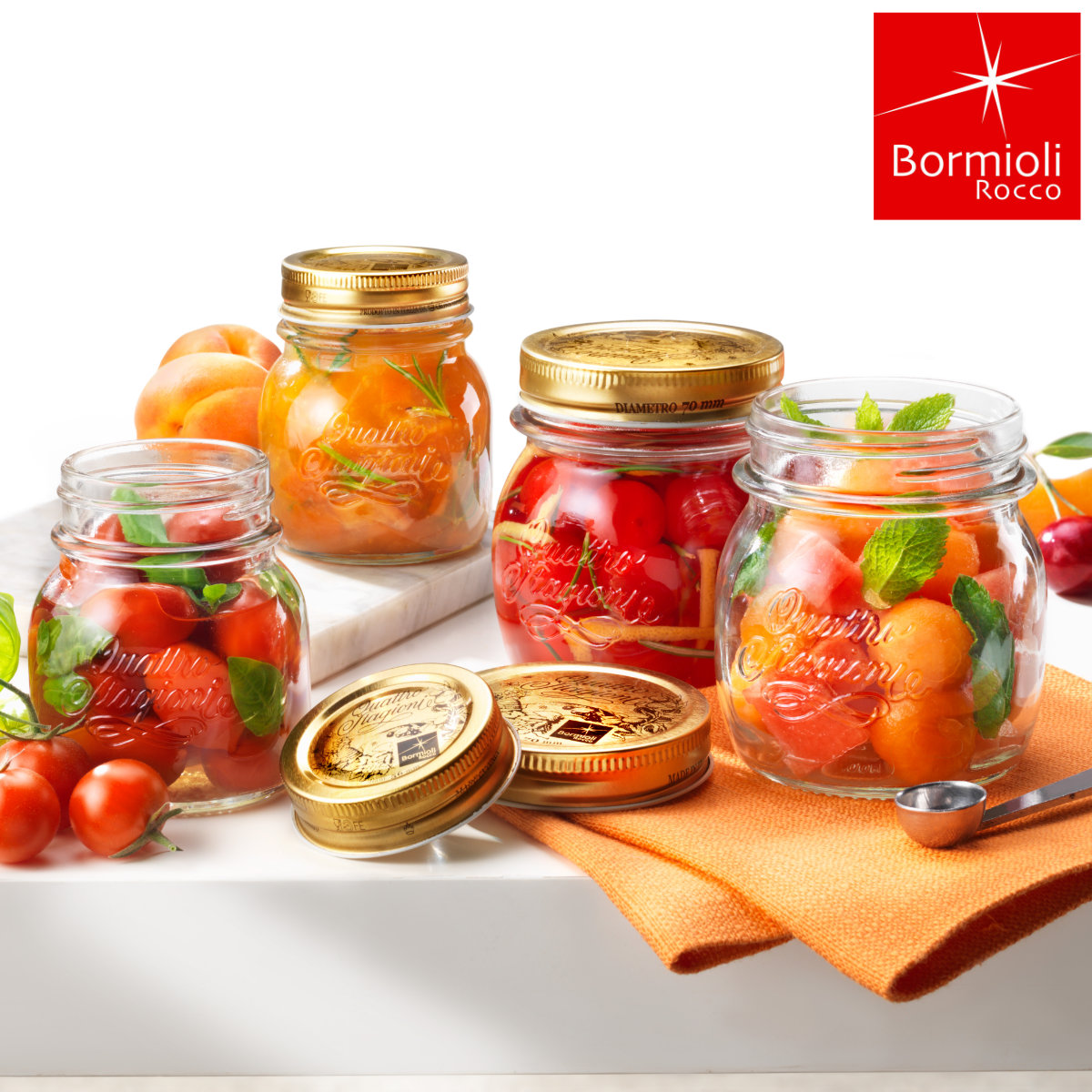 Bormioli Rocco（ボルミオリロッコ） ガラス瓶 250ml Q.S.JAR 250cc