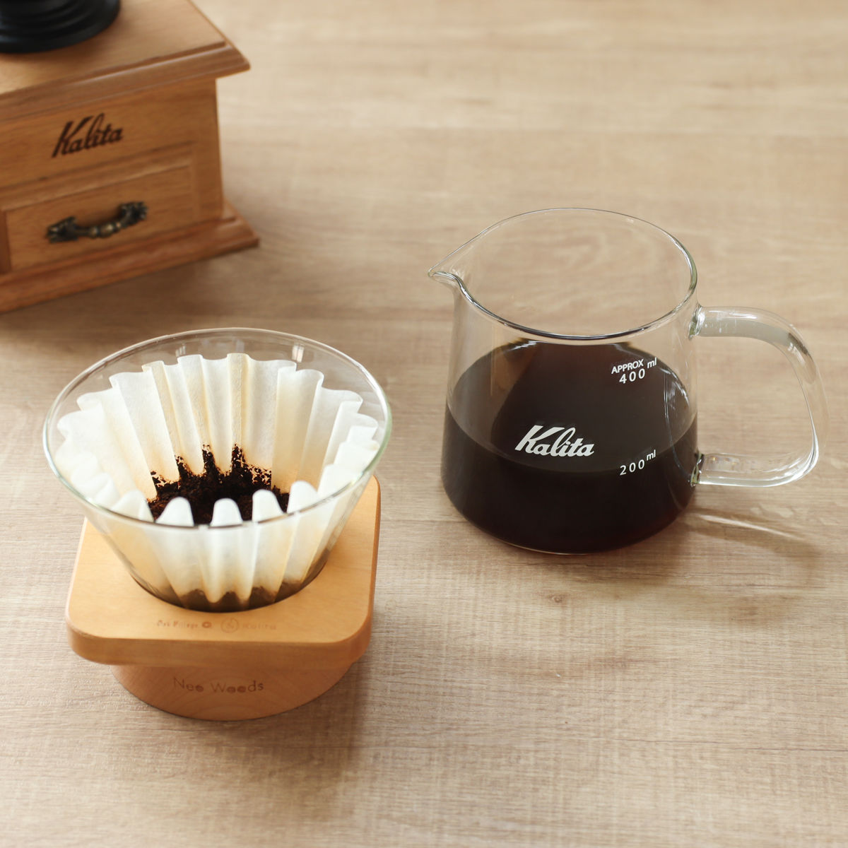 Kalita（カリタ） ドリッパー WDG-185 角型セット （ 2〜4人用 ガラス 