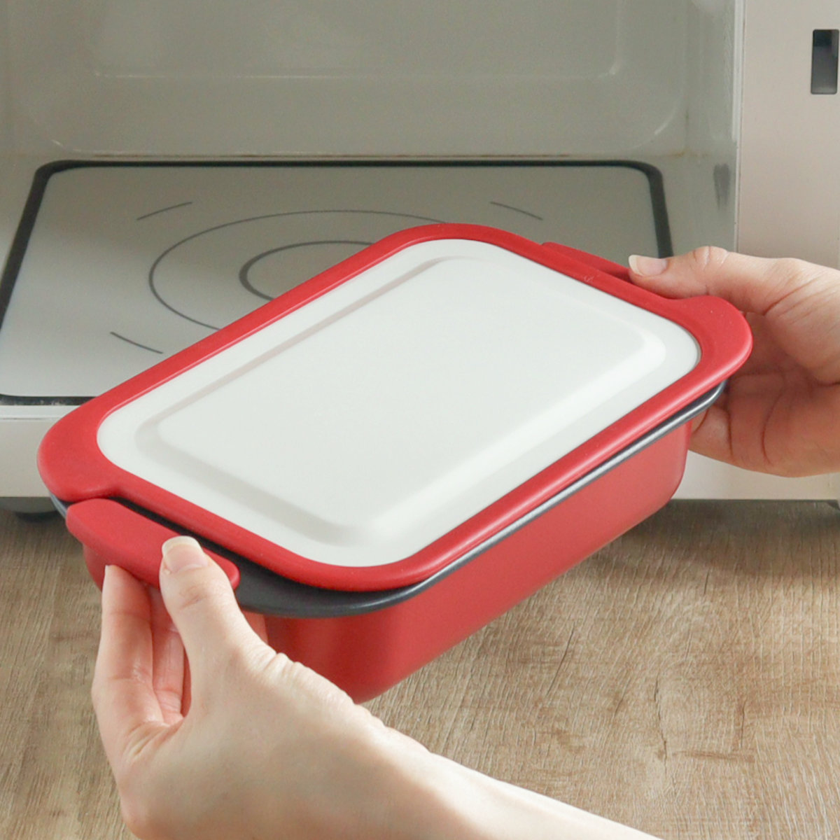 パール金属 レンジパン スピードクック 角深型 電子レンジ調理器