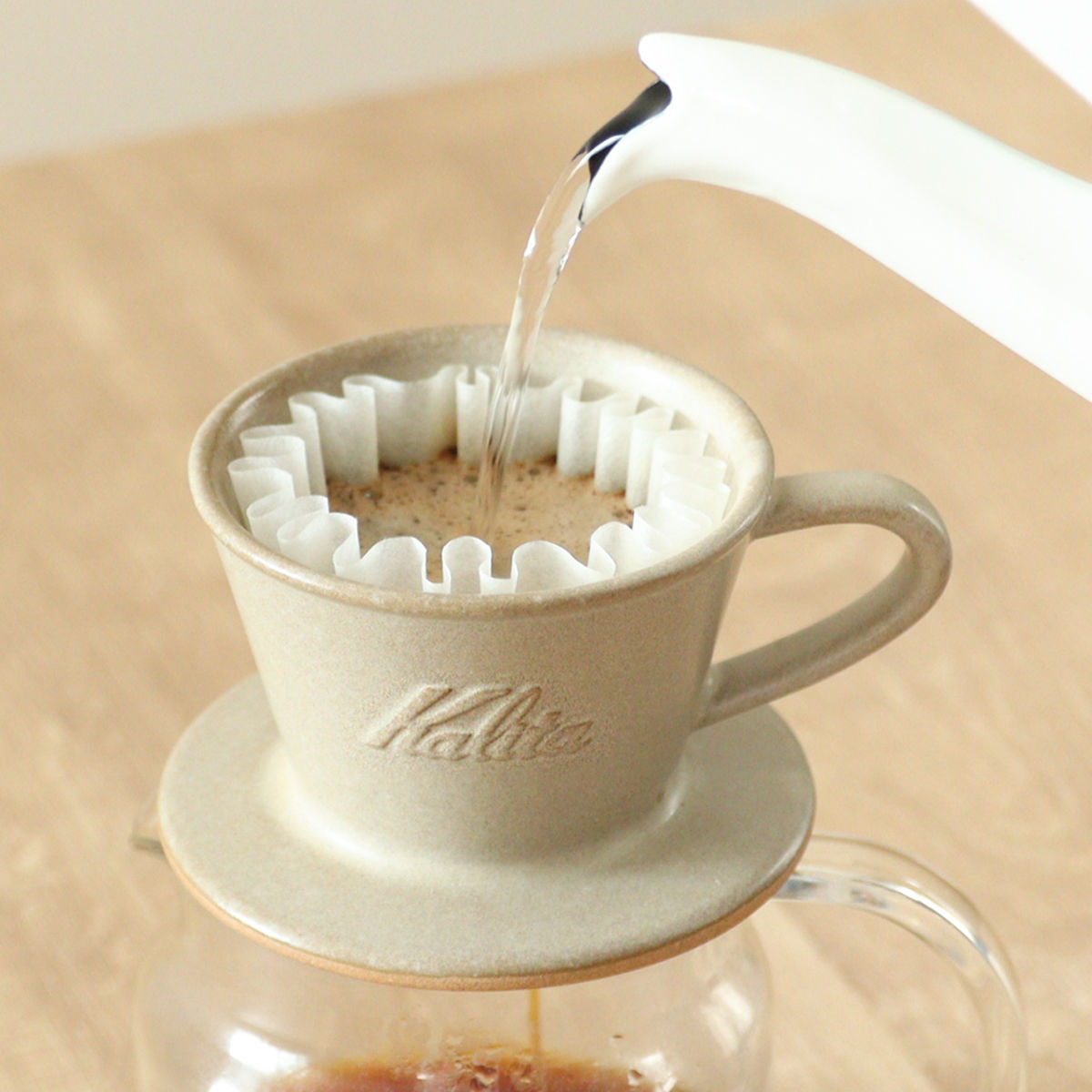 Kalita（カリタ） ドリッパー MI 155 （ 1〜2人用 日本製 陶器 美濃焼