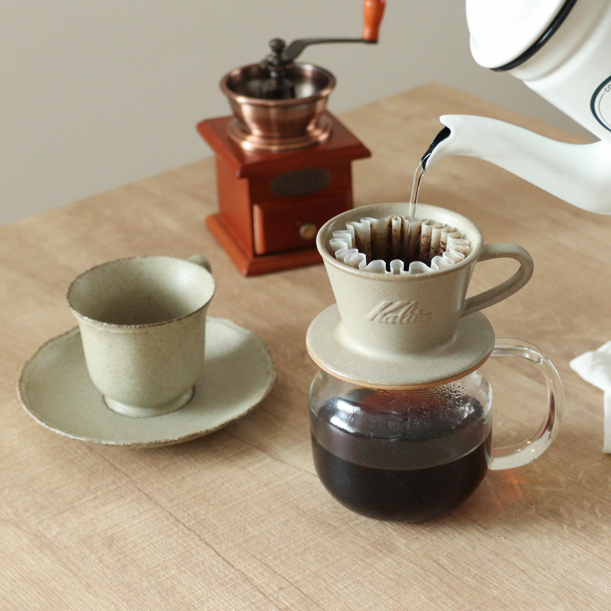 Kalita（カリタ） ドリッパー MI 155 （ 1〜2人用 日本製 陶器 美濃焼