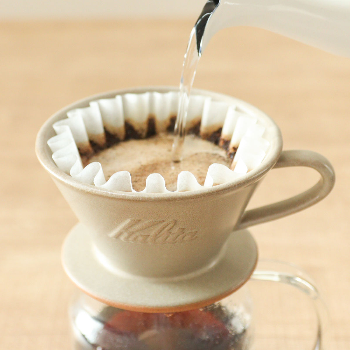 Kalita（カリタ） ドリッパー MI 185 （ 2〜4人用 日本製 陶器 美濃焼