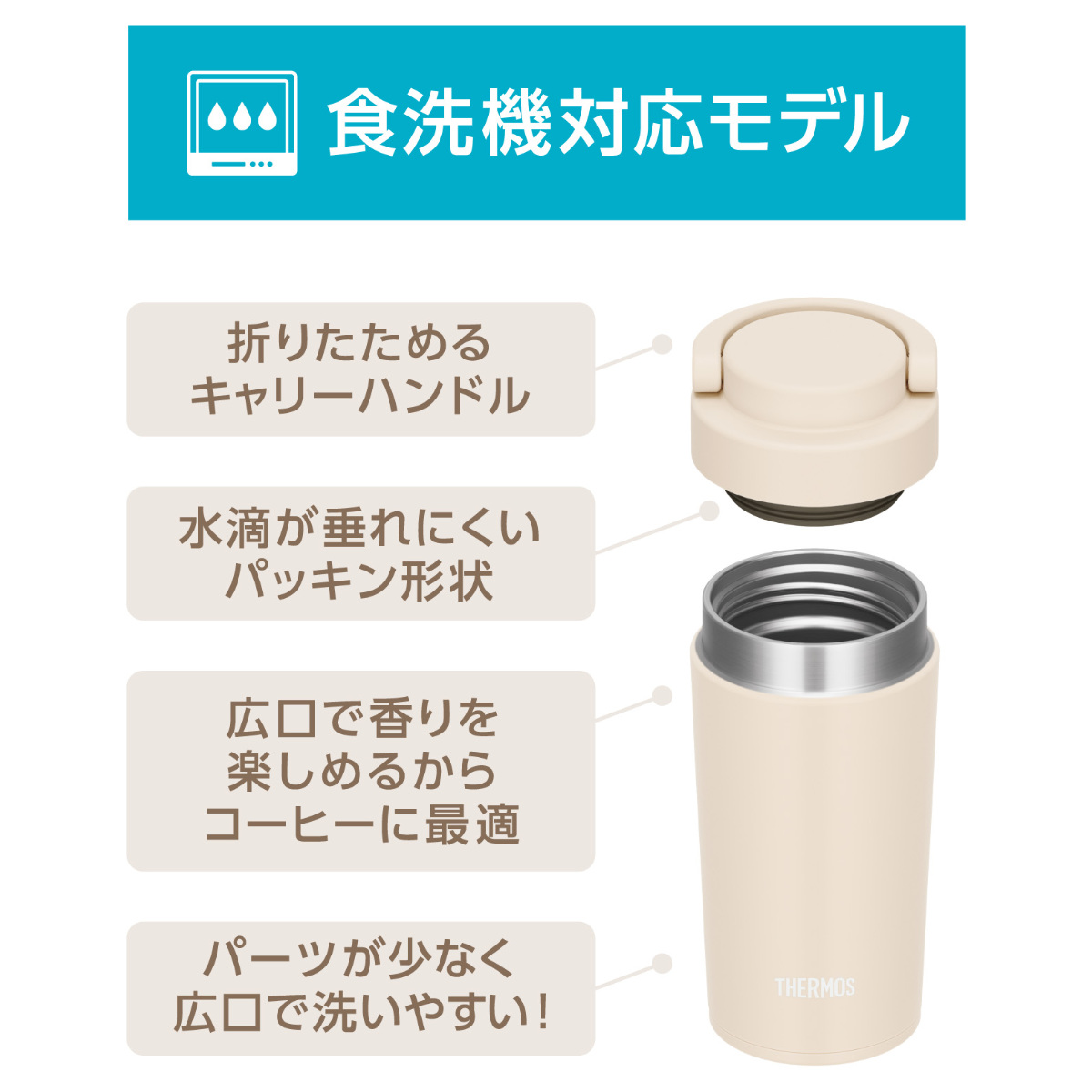 サーモス 水筒 320ml 真空断熱ケータイタ...の詳細画像3
