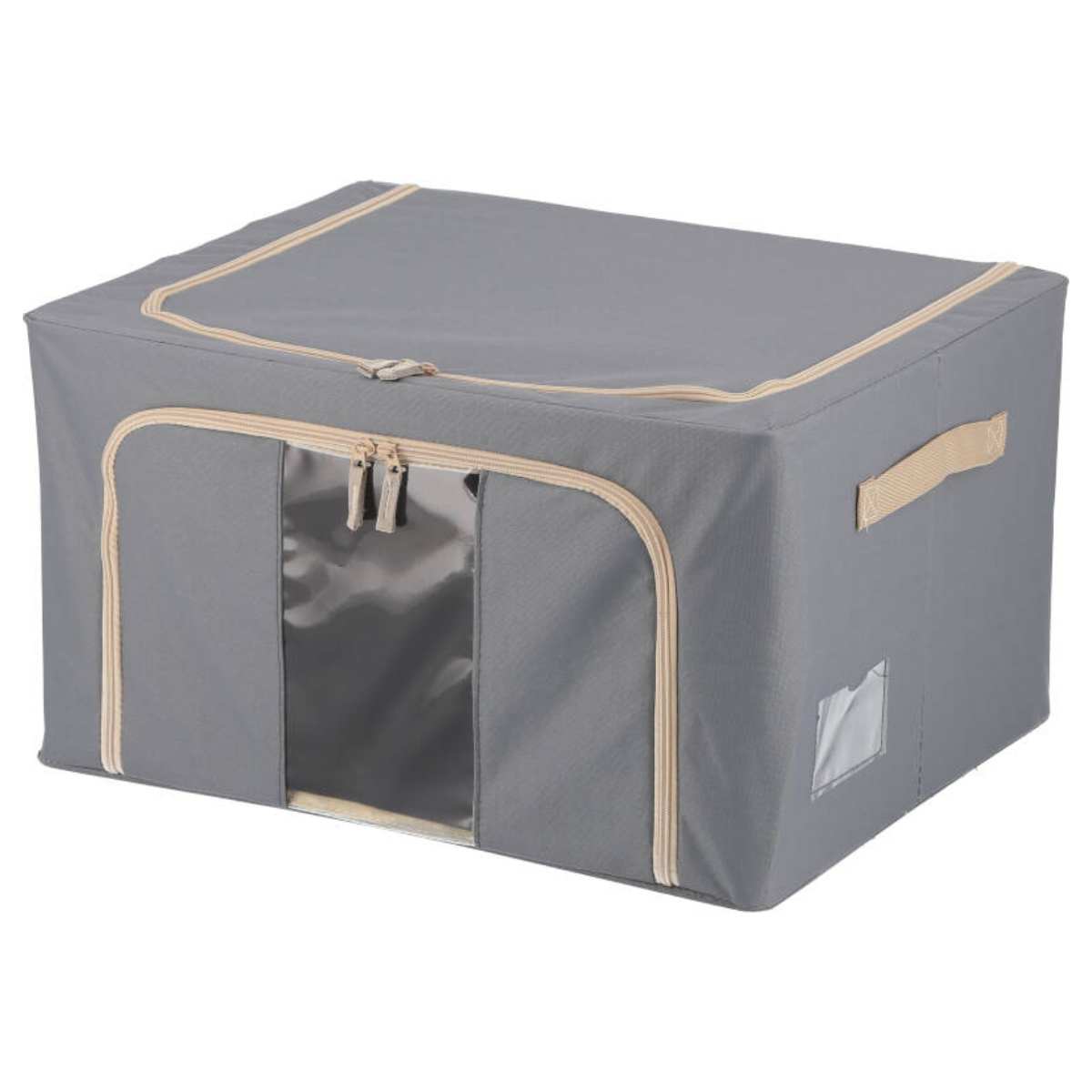 不二貿易（Fuji Boeki） 収納ボックス 55L 窓付き 積み重ね収納