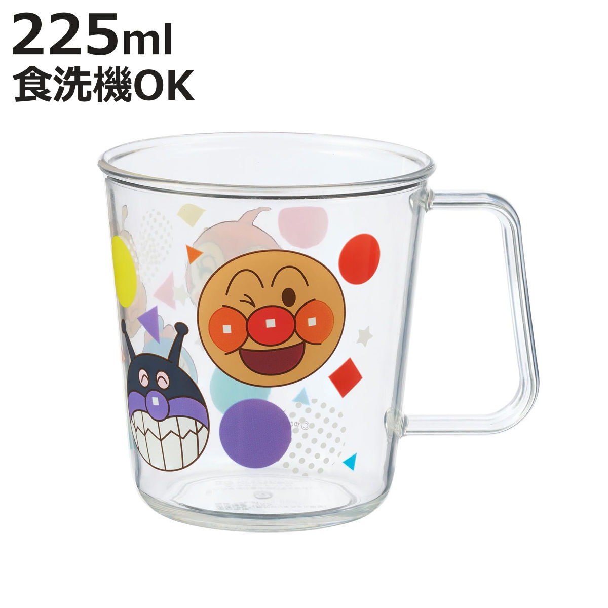 LEC（レック） アンパンマン クリアーコップ 225ml 食洗機対応 （ 子供