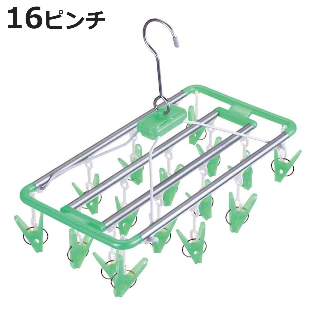 洗濯ハンガー アルモア 角ハンガーピンチ16個付 （ 物干しハンガー 洗濯物干し 洗濯用品 室内干し 洗濯 ピンチ 洗濯ピンチ ）