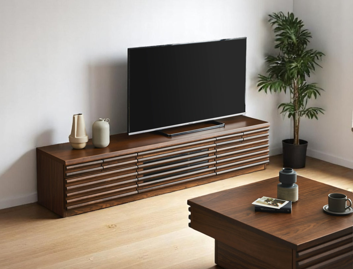 テレビ台 幅180cm ローボード 80型対応 天然木 完成品 （ TV台 テレビ