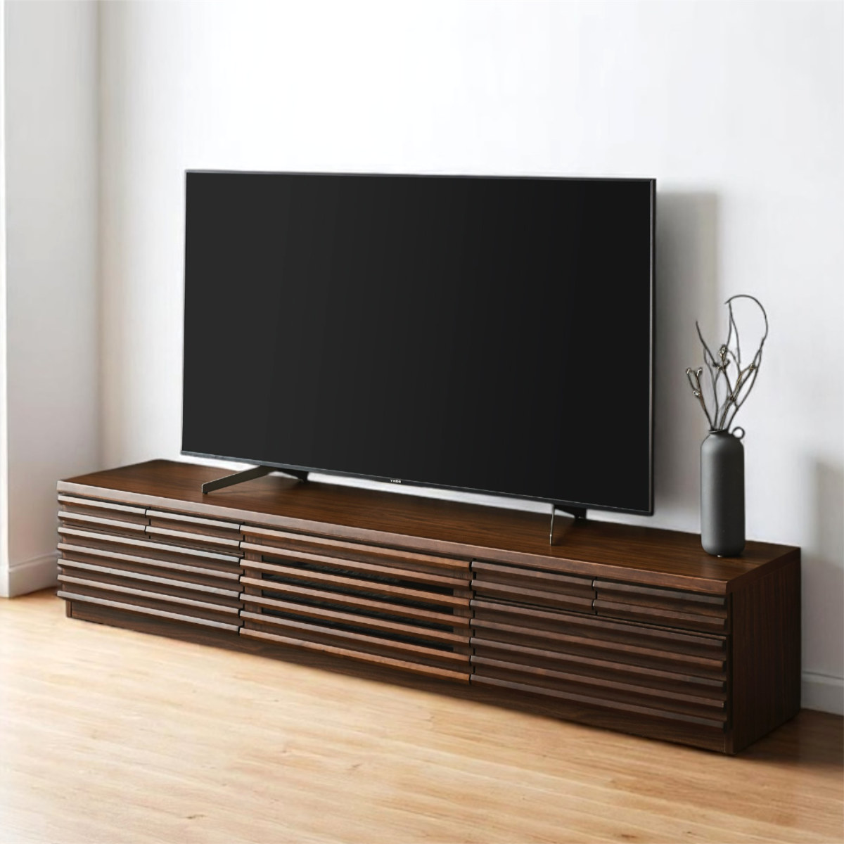 テレビ台 幅200cm ローボード 80型対応 天然木 完成品 （ TV台 テレビ