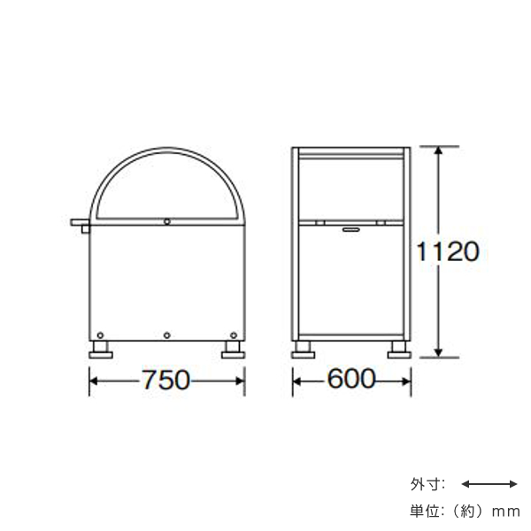 (法人限定) 業務用ゴミ箱 320L ダストパ...の詳細画像1